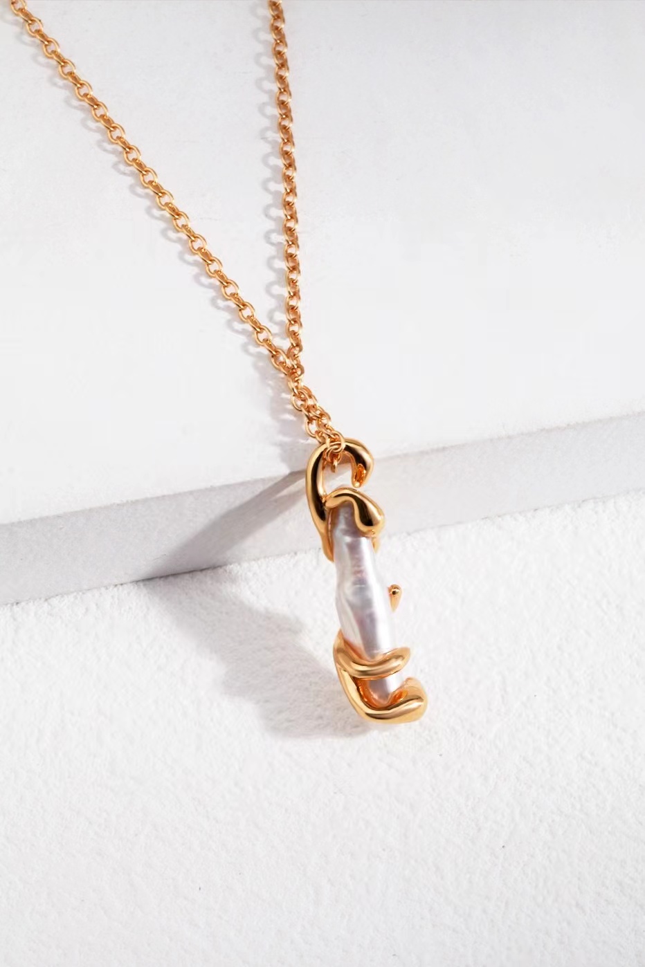 18K S925 sterling silver fashion romantic personality pearl earrings necklace ring