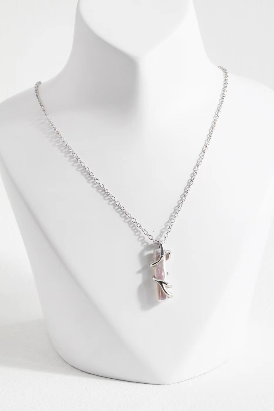 18K S925 sterling silver fashion romantic personality pearl earrings necklace ring