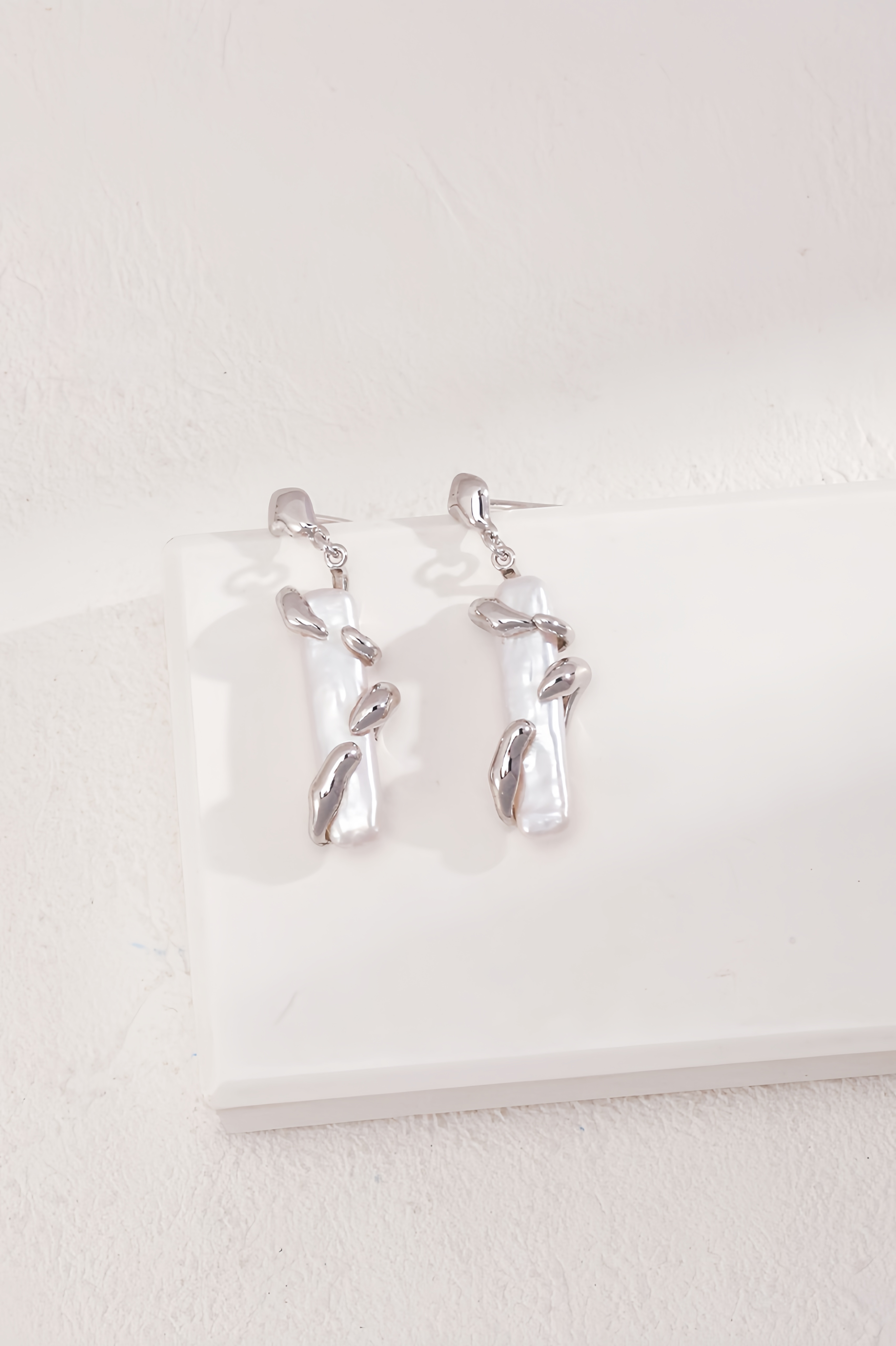 18K S925 sterling silver fashion romantic personality pearl earrings necklace ring