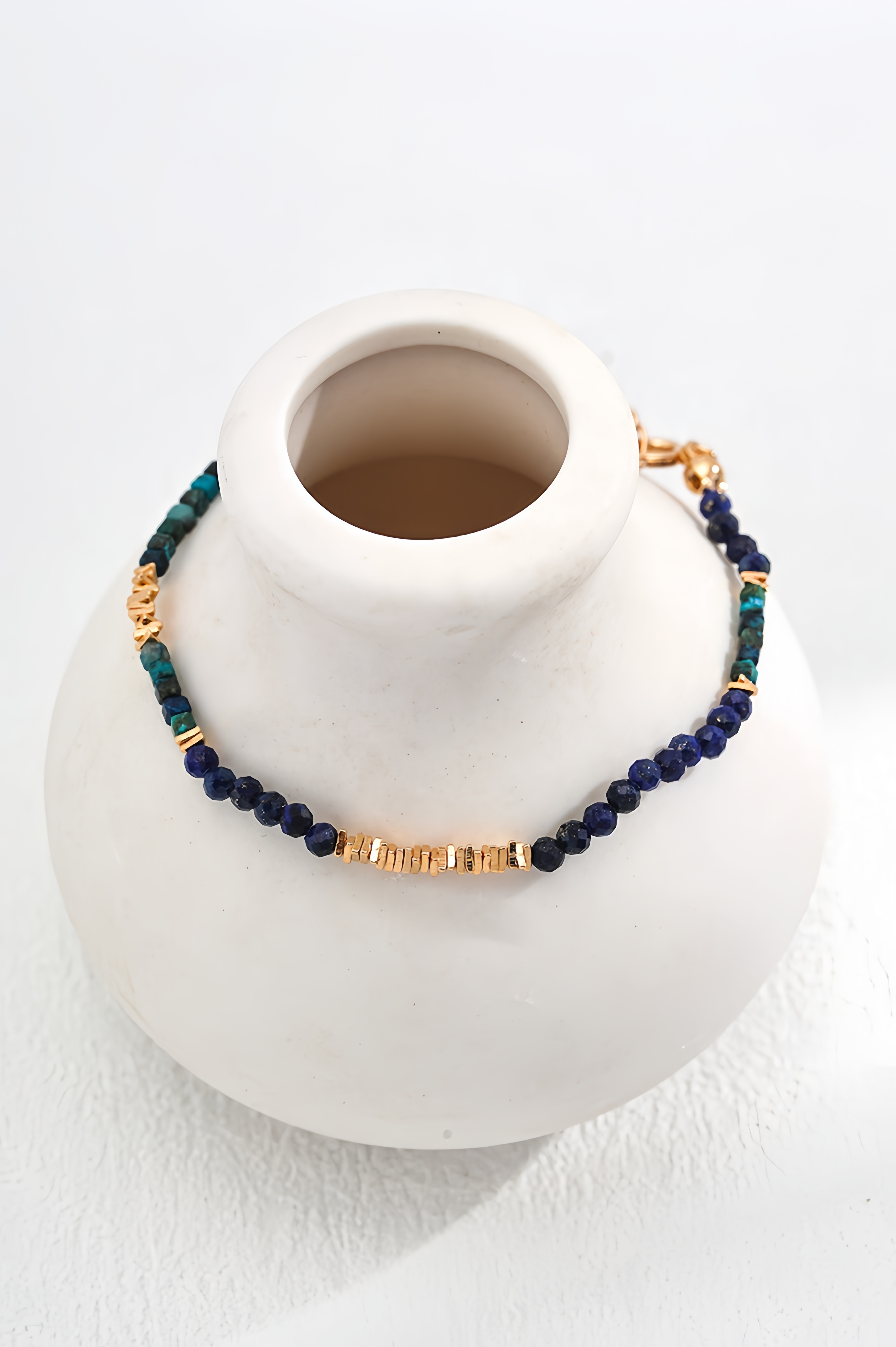 18K S925 Sterling Silver Fashion Deep Noble Mystery Lapis Lazuli Necklace Bracelet