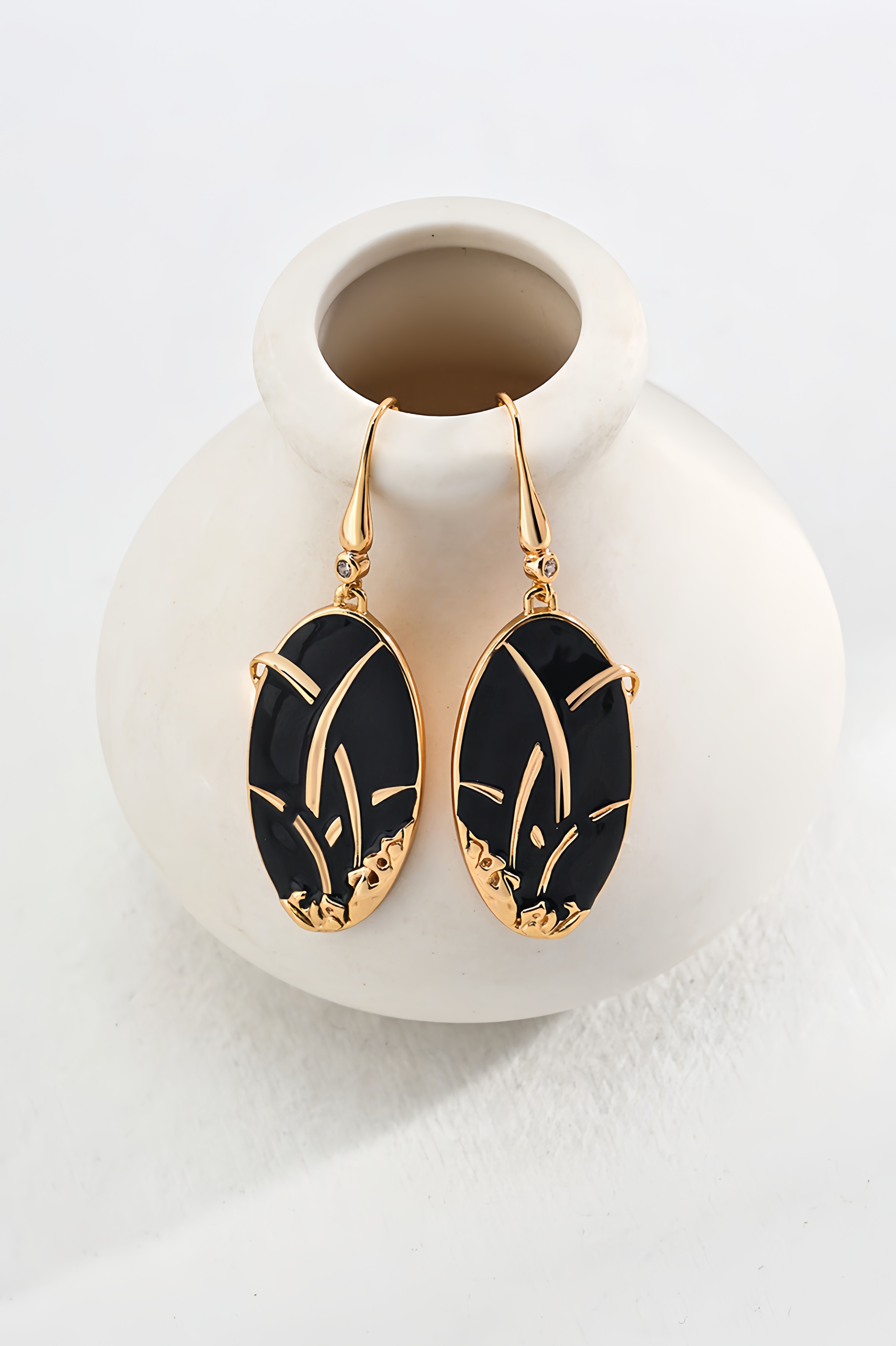 18K S925 Sterling Silver Fashion Vintage Personalized Pearl Earrings Necklace