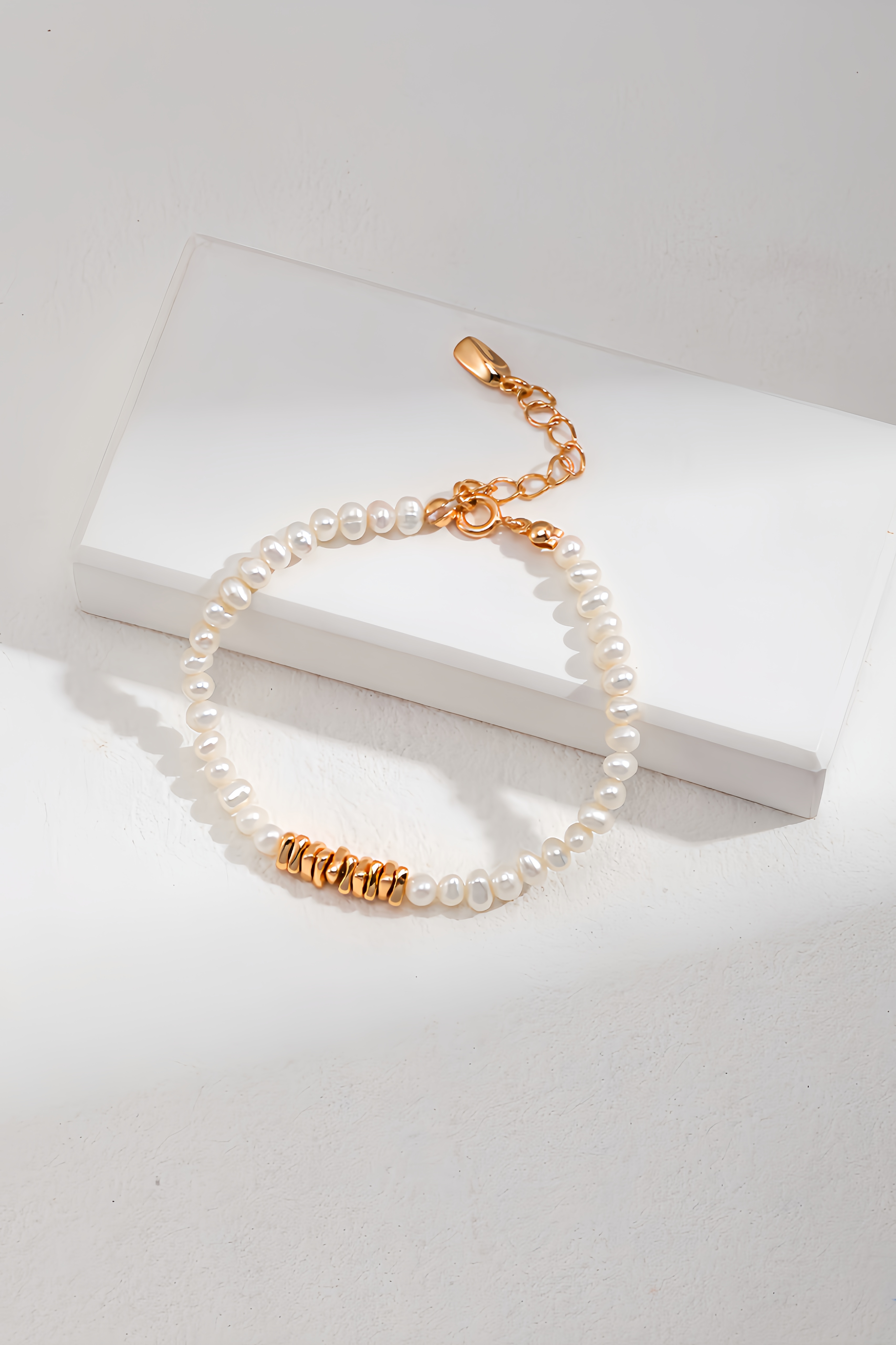 18K S925 Sterling Silver Fashion Premium Feeling Pearl Bracelet Necklace Series