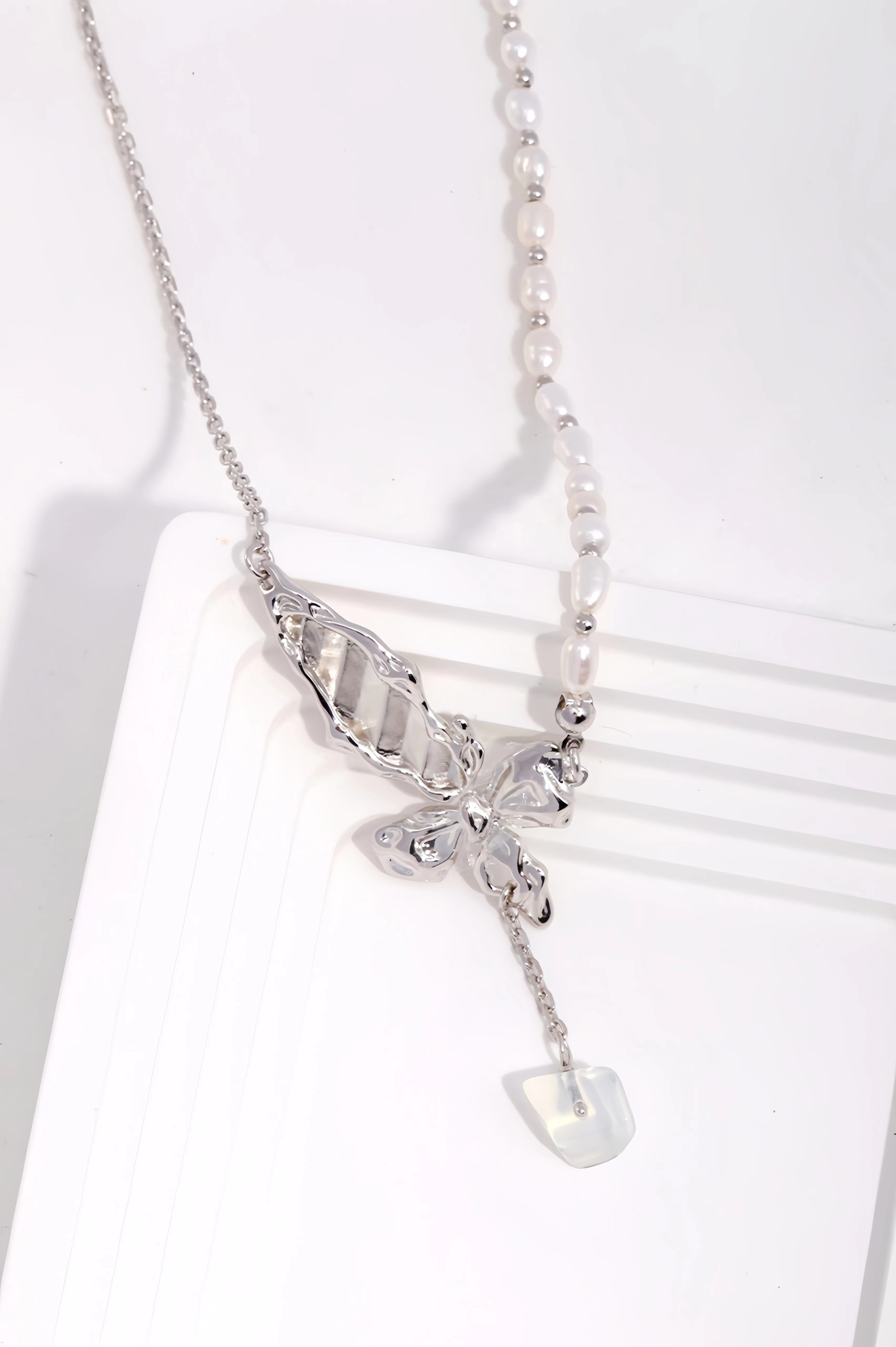 18K S925 sterling silver fashion personality romantic pearl opal earrings necklace bracelet ring