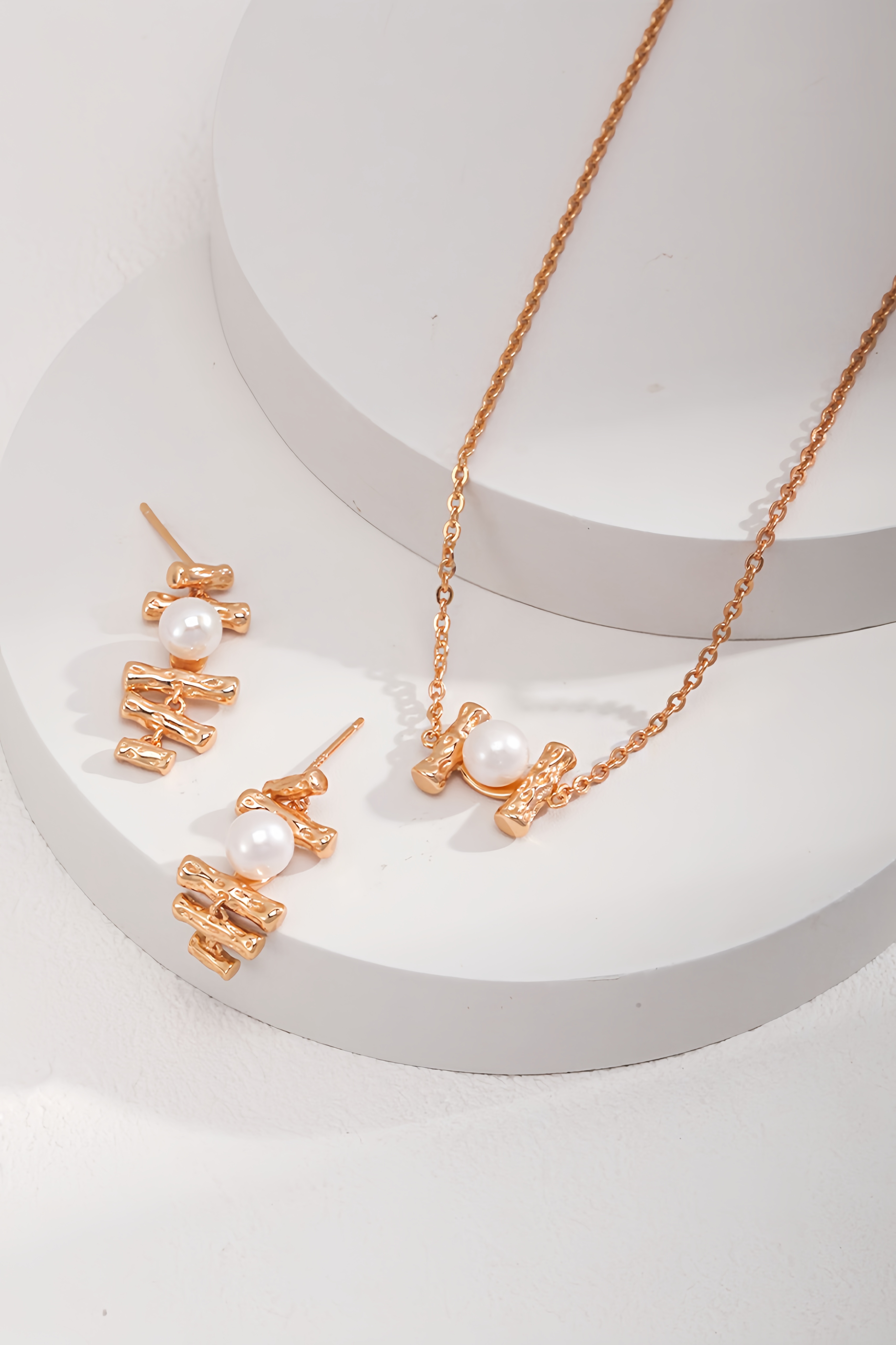 18K S925 sterling silver fashion simple atmosphere temperament bracelet earrings necklace