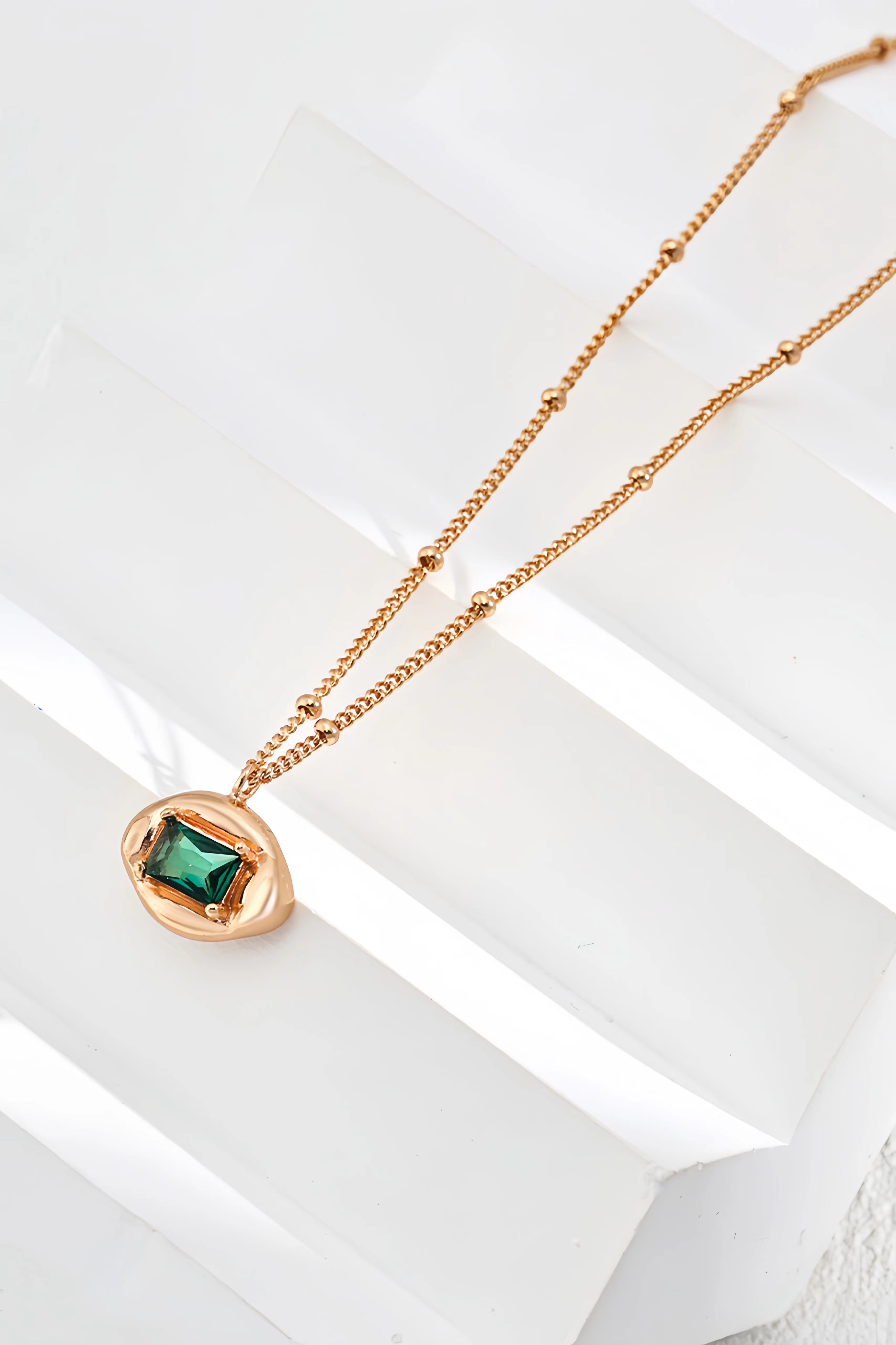 18K S925 sterling silver fashion simple match temperament earrings necklace