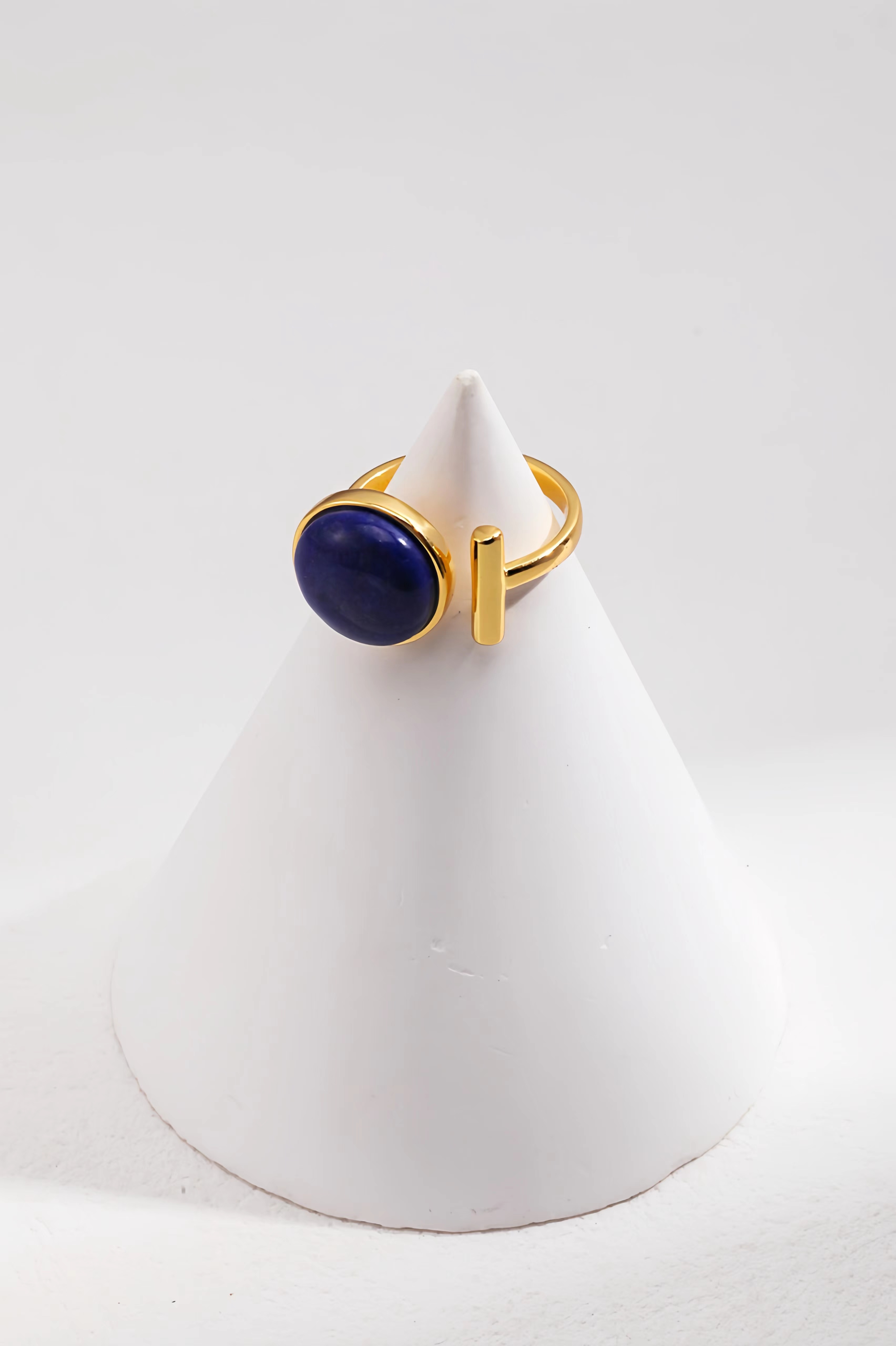 18K S925 Sterling Silver Fashion Noble Premium Lapis Lazuli Earrings Necklace Ring