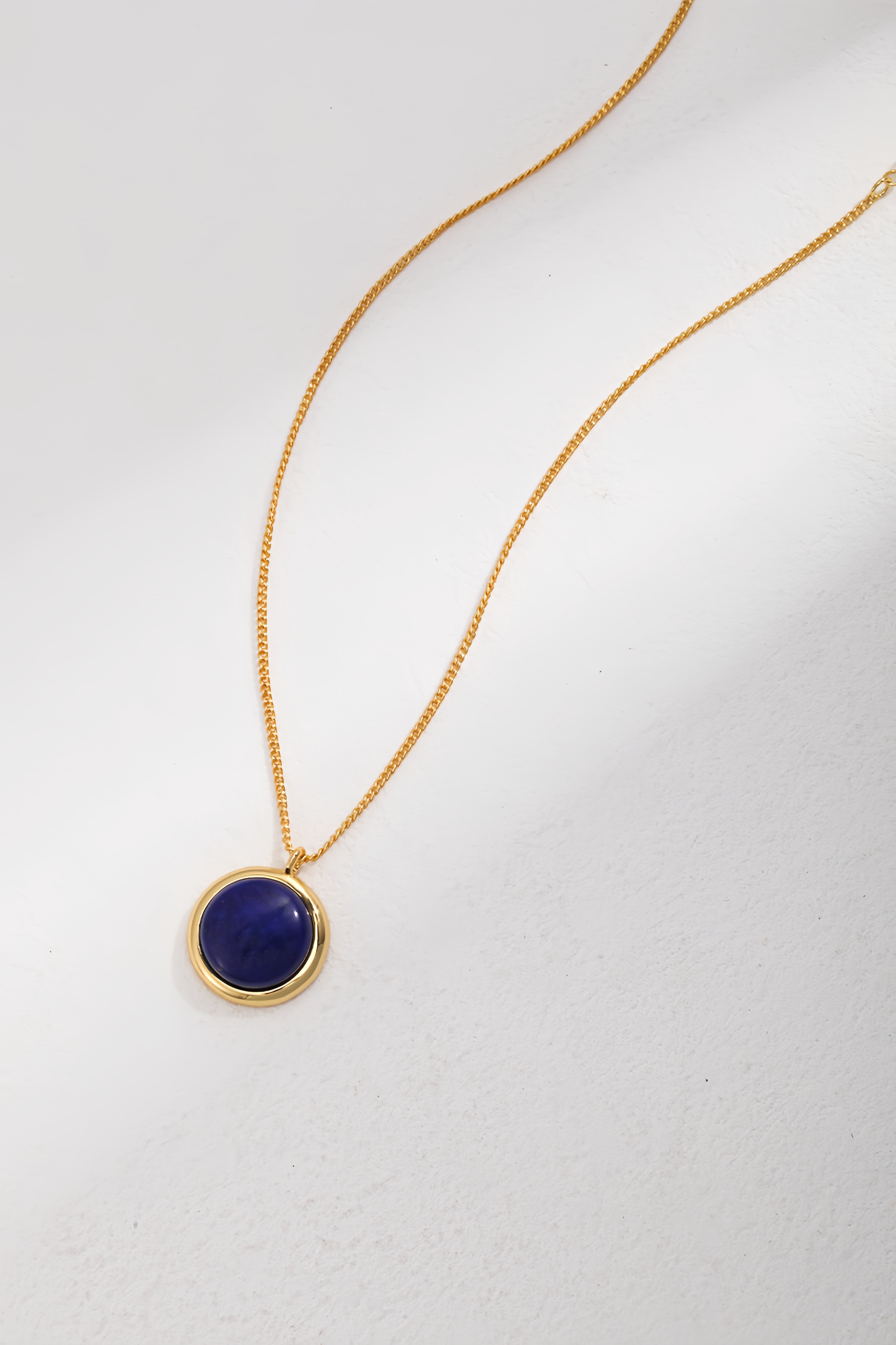 18K S925 Sterling Silver Fashion Noble Premium Lapis Lazuli Earrings Necklace Ring