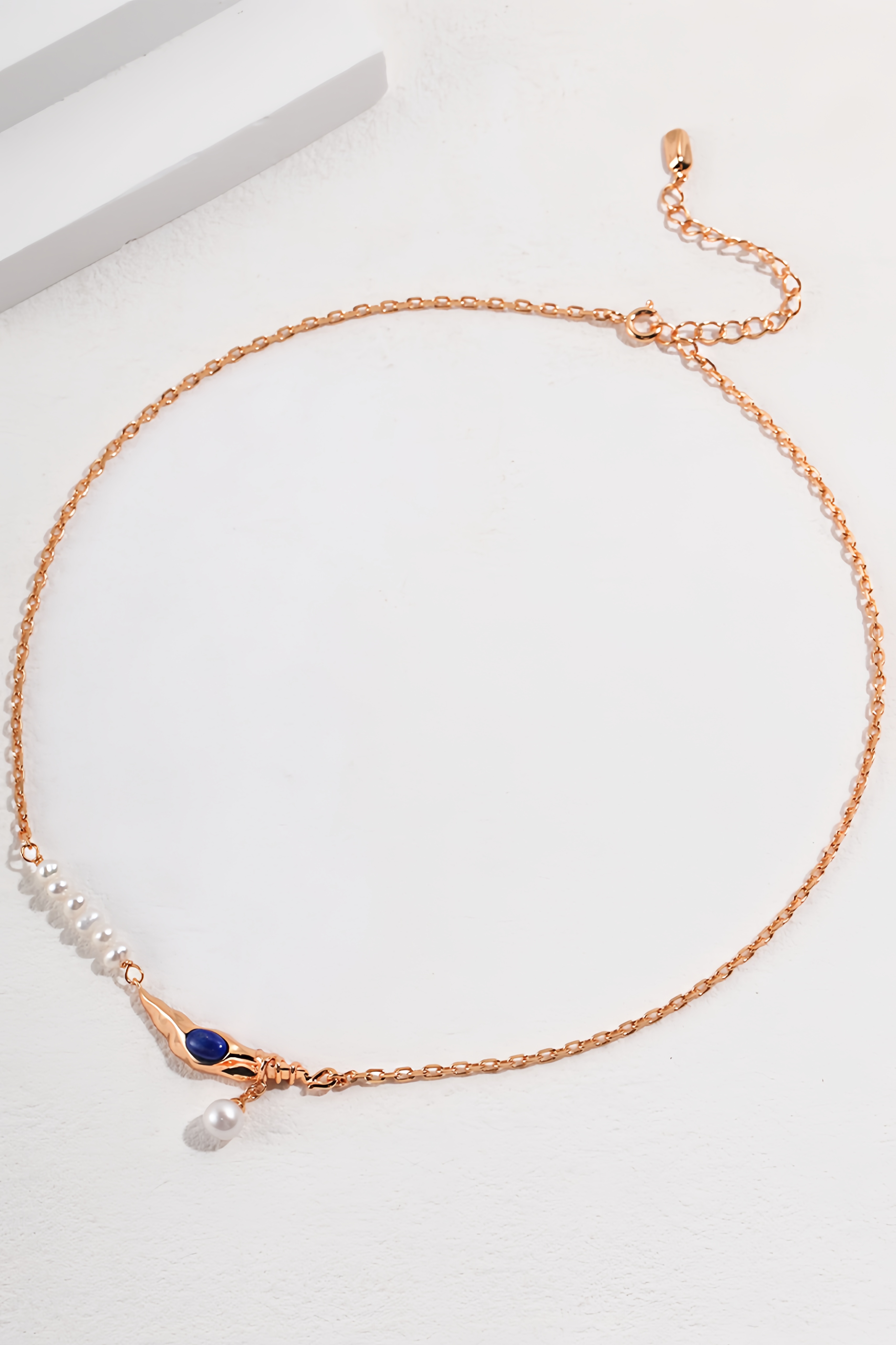 18K S925 Sterling Silver Fashion Vintage Premium Elegant Lapis Lazuli Earrings Necklace