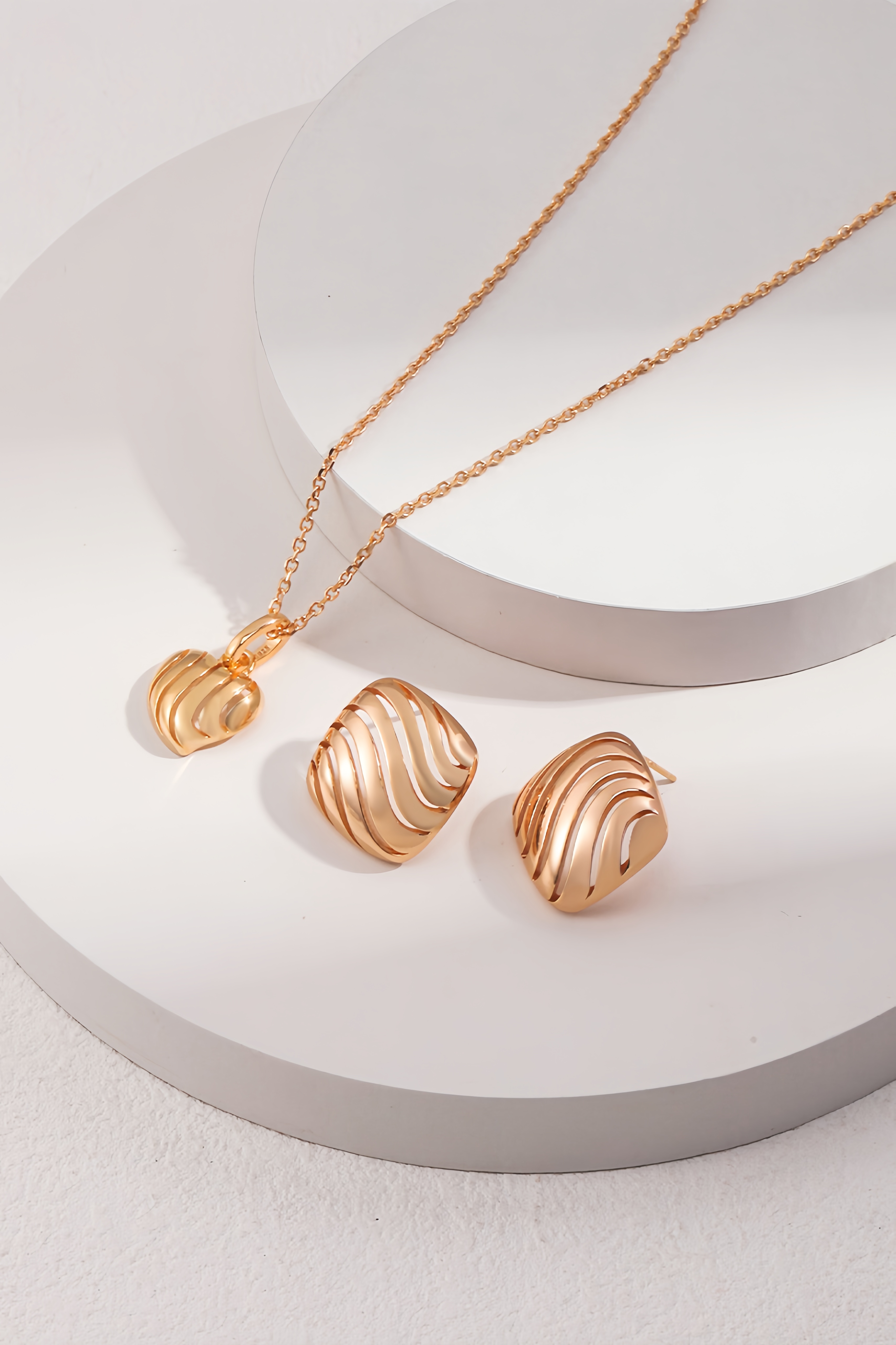 18K S95 Sterling Silver Fashion Personalized Premium Earrings Necklace Collection