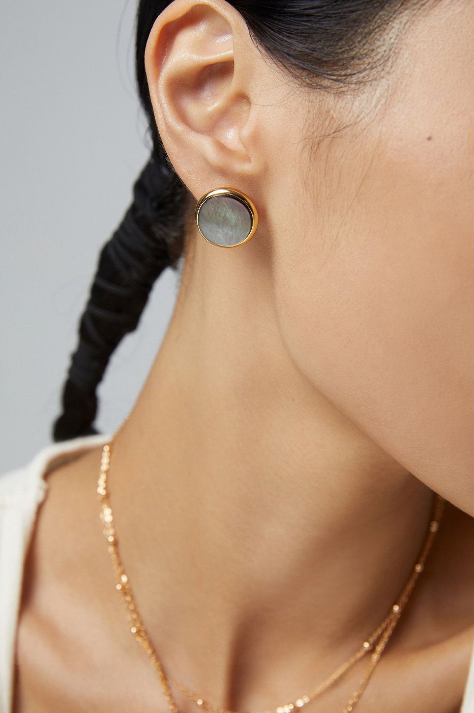 18K S925 Sterling Silver Fashion Exquisite Premium Feeling Necklace Earrings