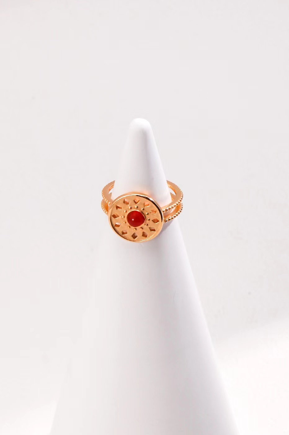 18K S925 Sterling Silver Fashion Exquisite Premium Feeling Ring Necklace