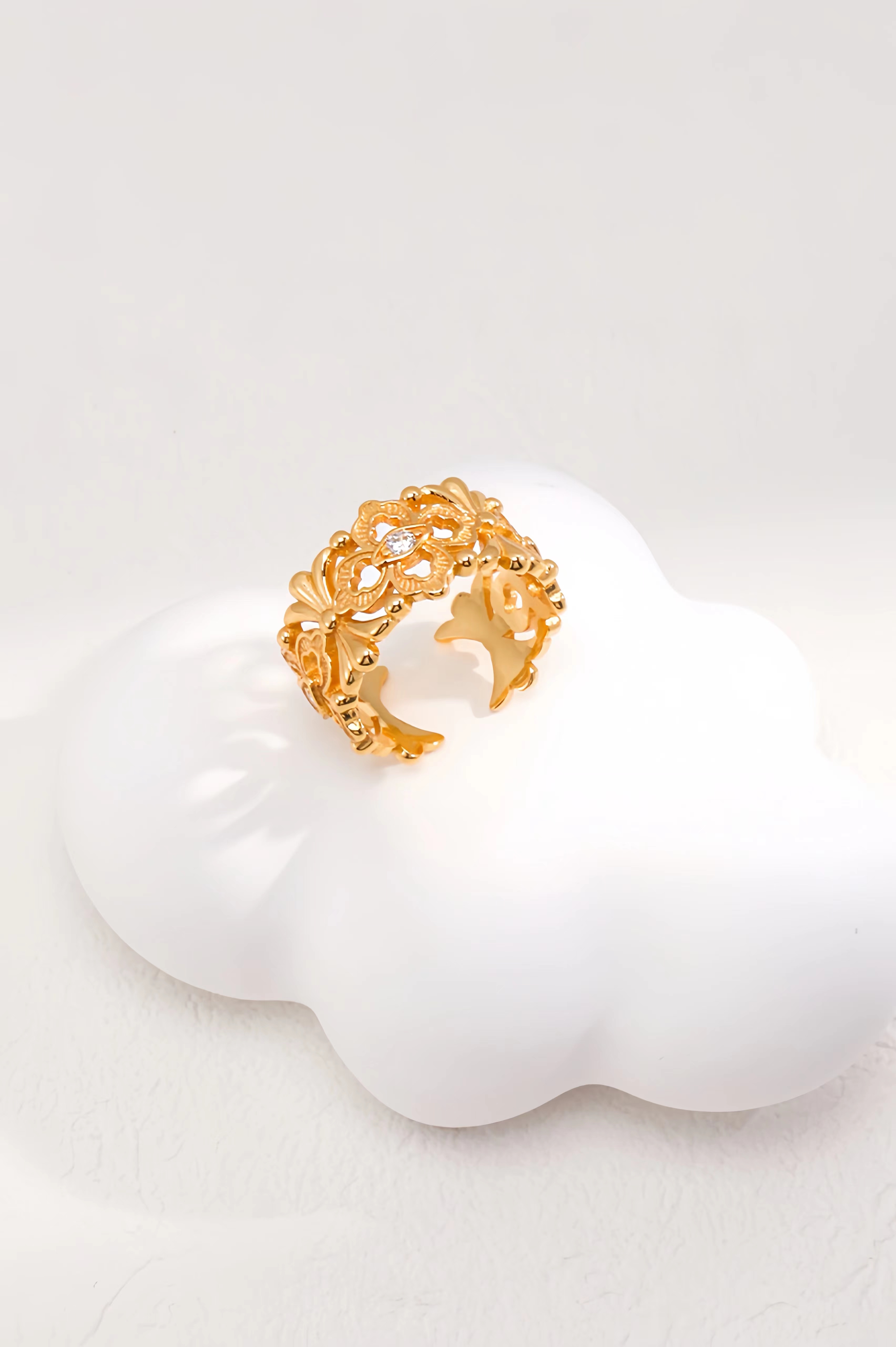 18K S925 Sterling Silver Fashion Exquisite Premium Ring