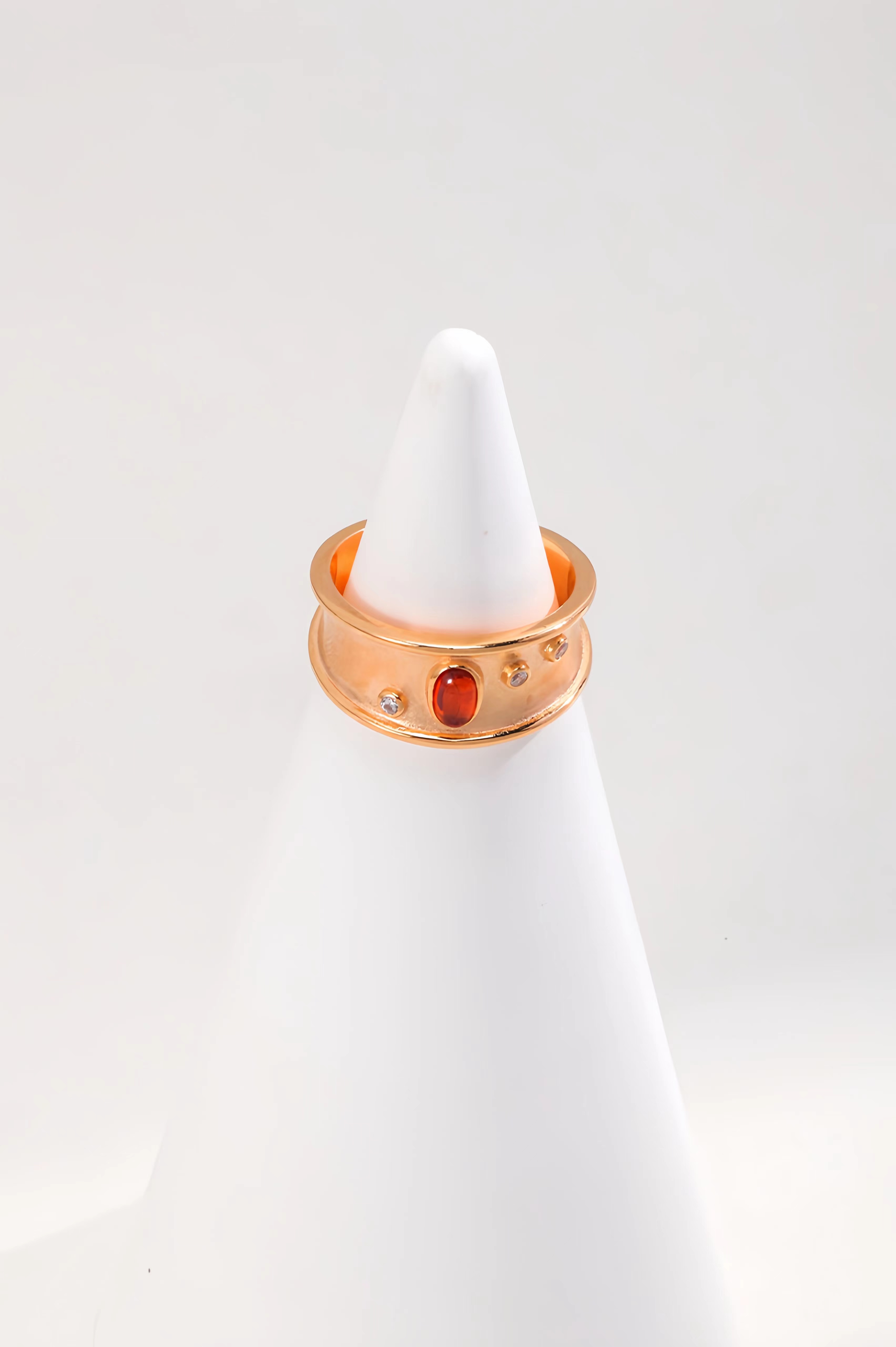 18K S925 Sterling Silver Fashion Exquisite Vintage Simple Versatile Ring