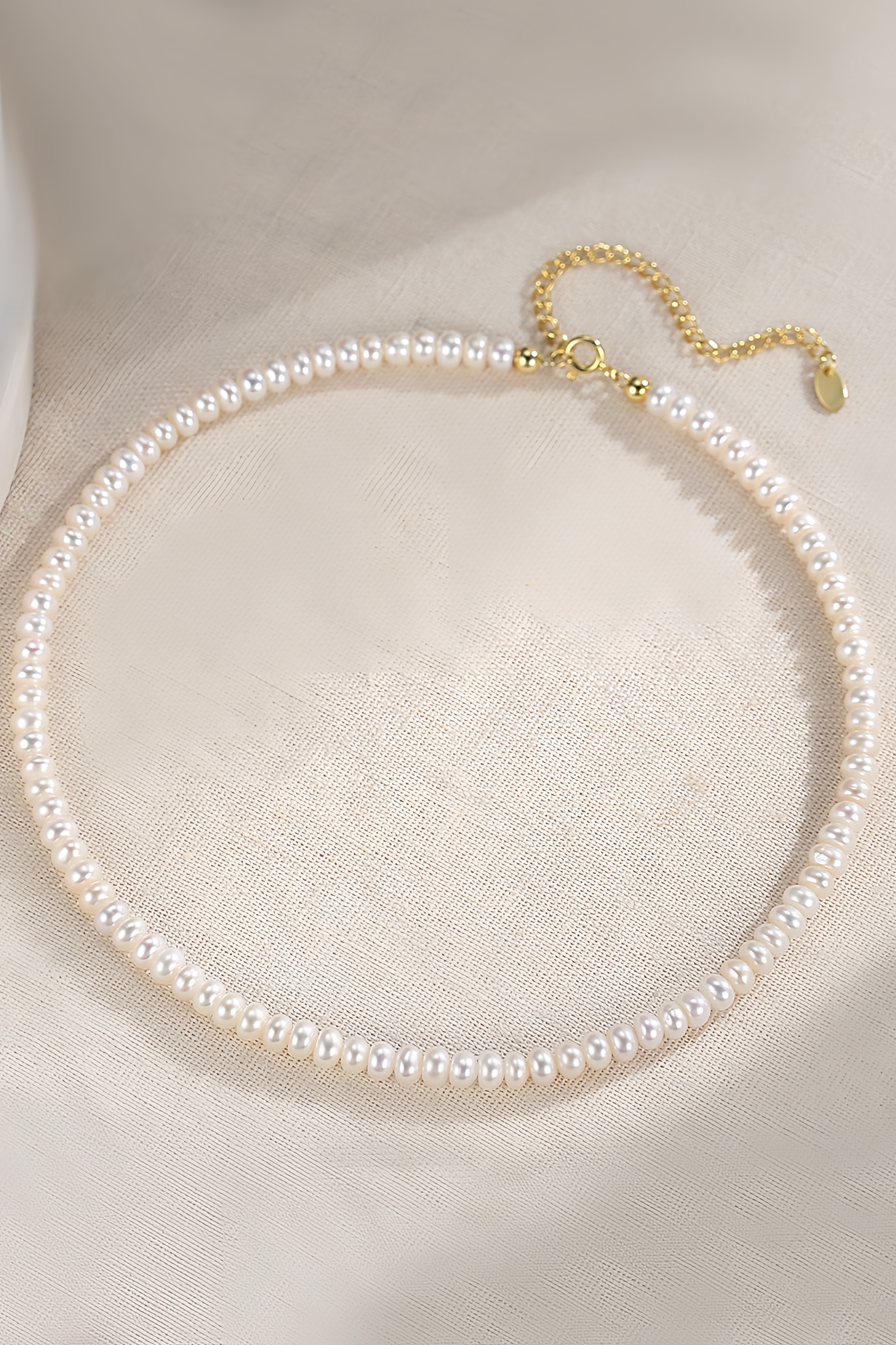 18K S95 sterling silver fashion temperament elegant and noble pearl necklace bracelet