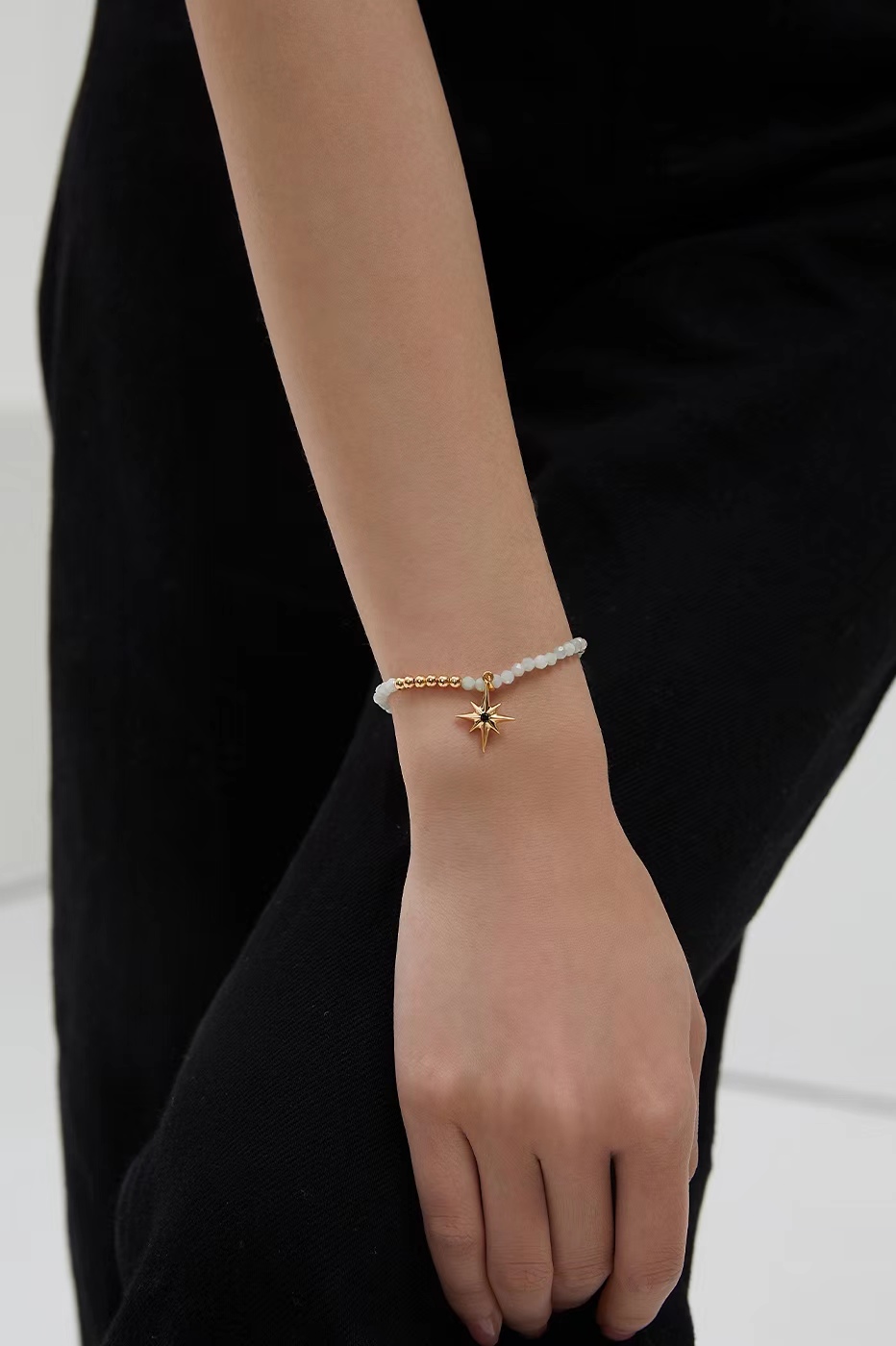 18K S95 Sterling Silver Fashion Exquisite Premium Feeling Bracelet Necklace