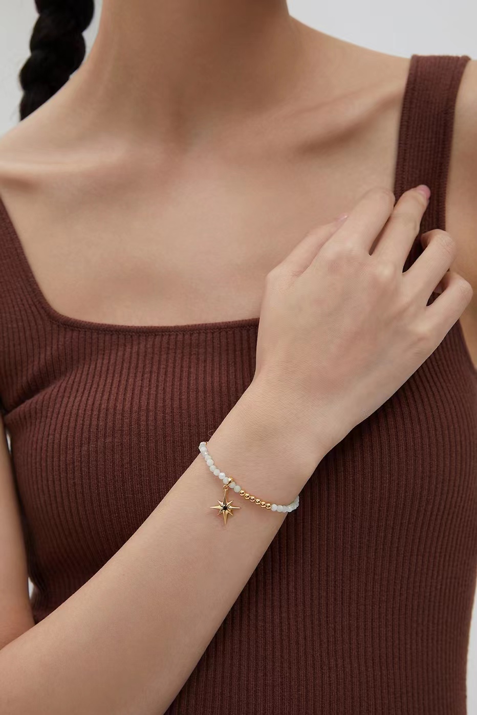 18K S95 Sterling Silver Fashion Exquisite Premium Feeling Bracelet Necklace