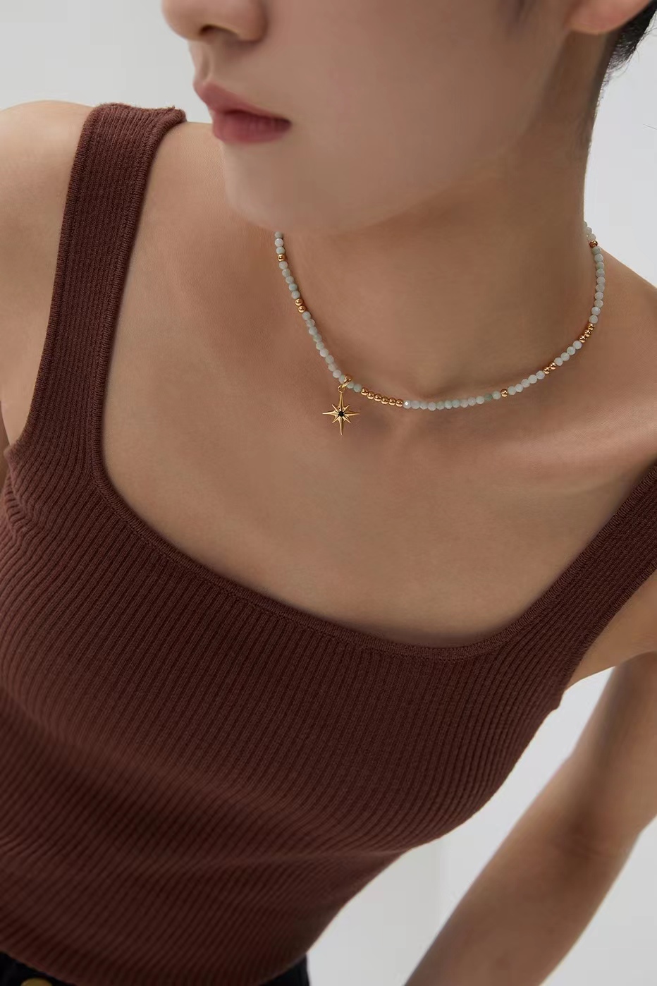 18K S95 Sterling Silver Fashion Exquisite Premium Feeling Bracelet Necklace