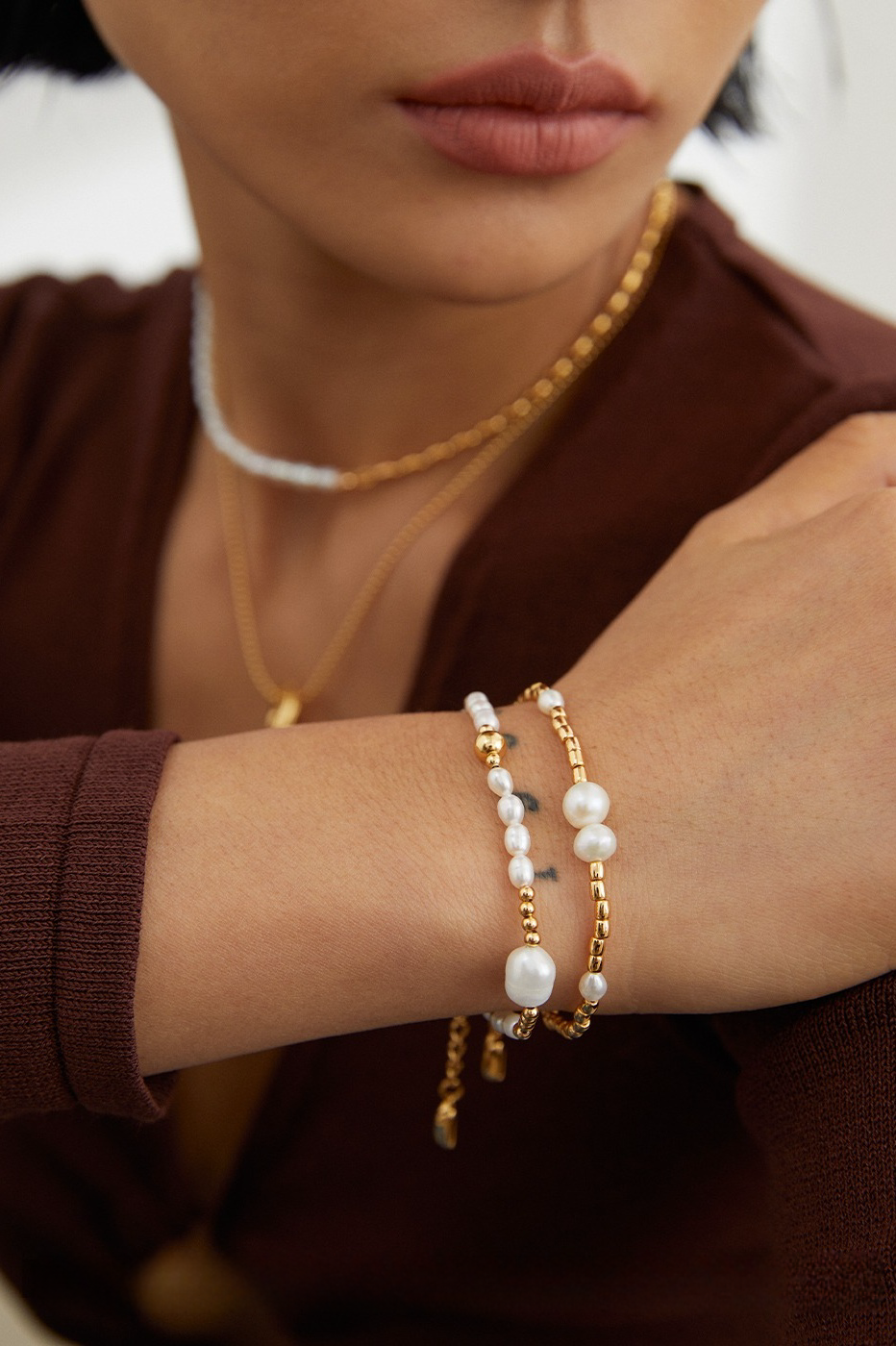 18K S95 sterling silver fashion personality simple and versatile bracelet