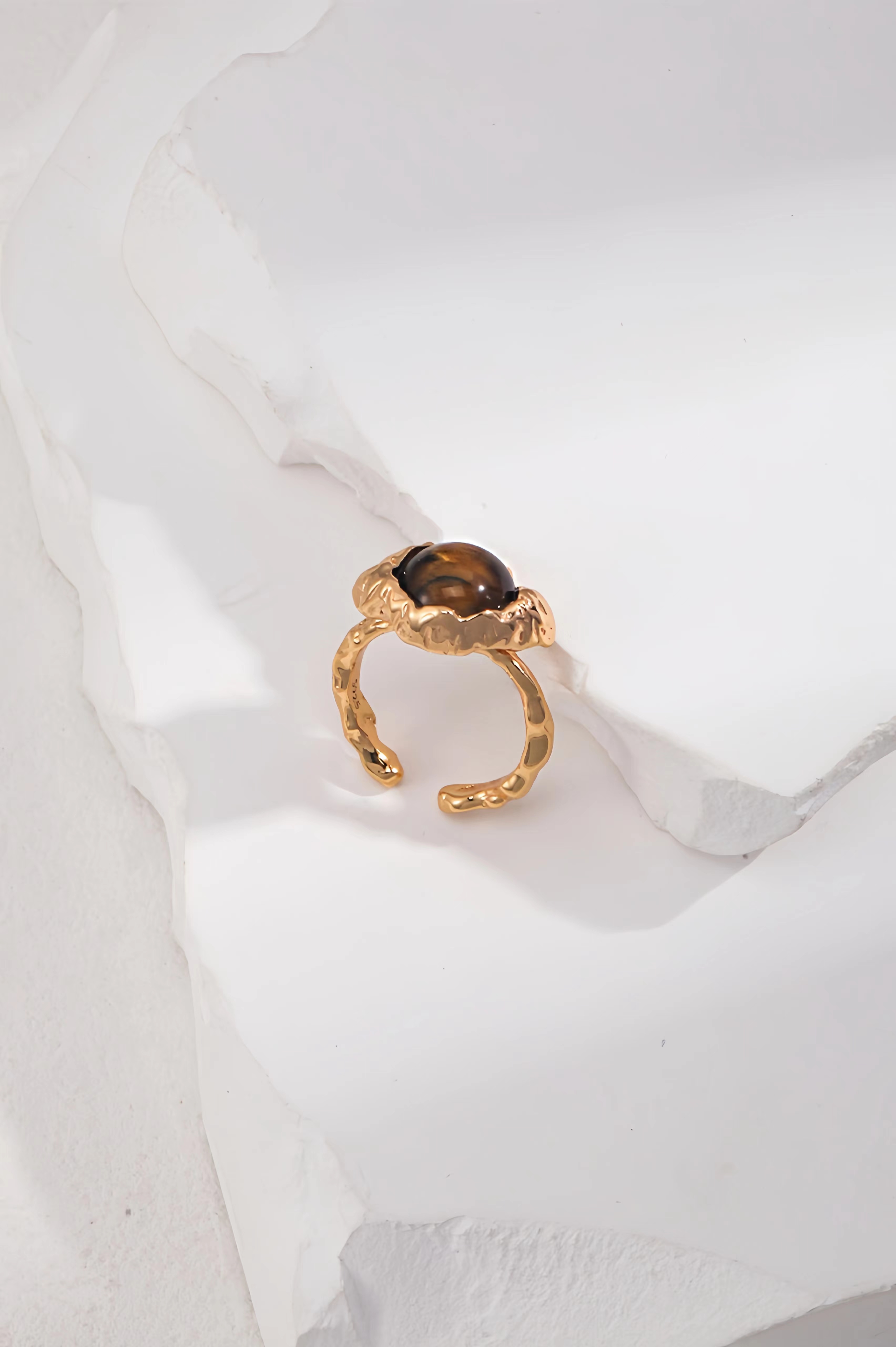 18K S925 Sterling Silver Fashion Unique Personalized Tiger Eye Stone Series