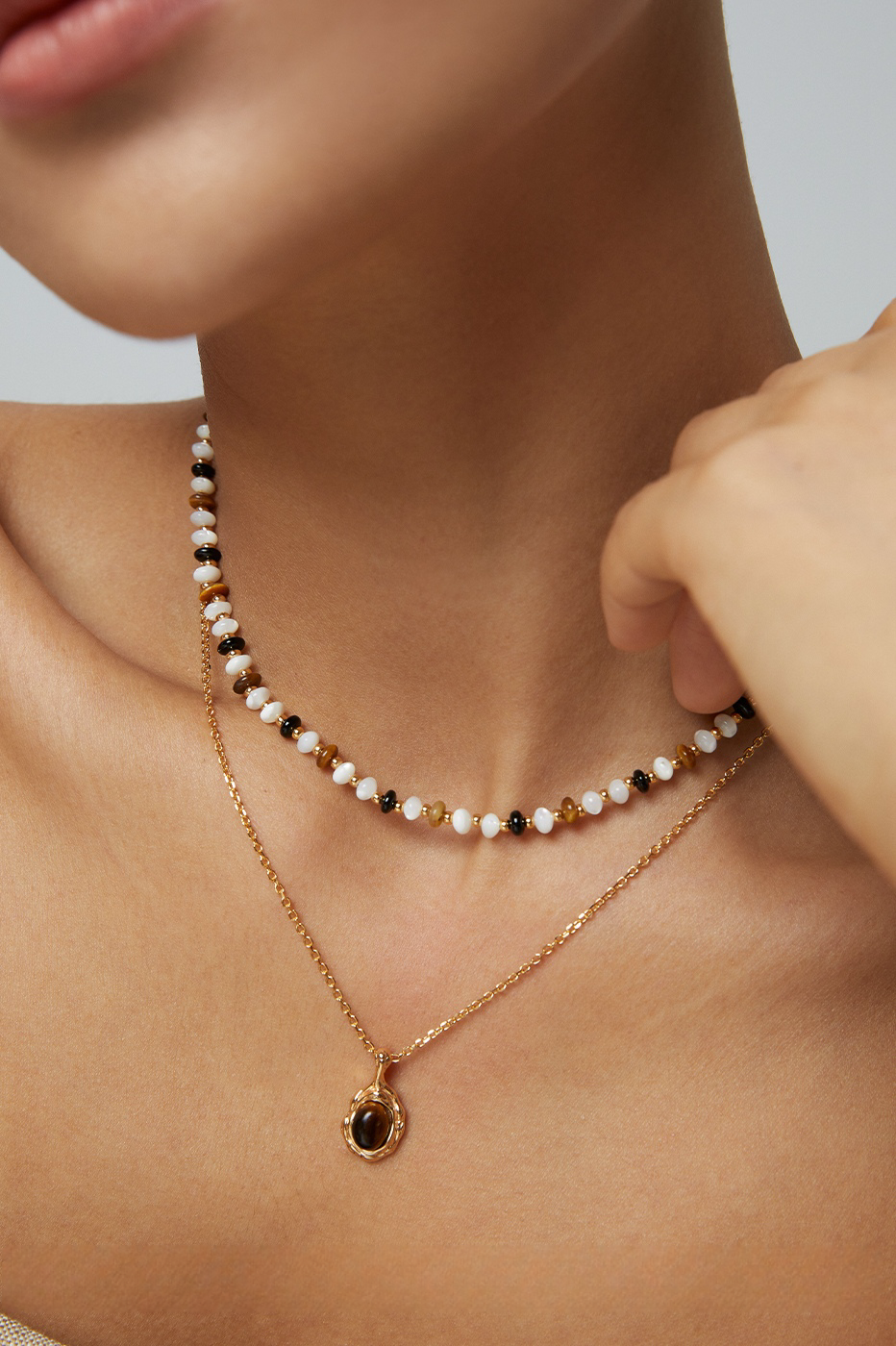 18K S925 Sterling Silver Fashion Unique Personalized Tiger Eye Stone Series