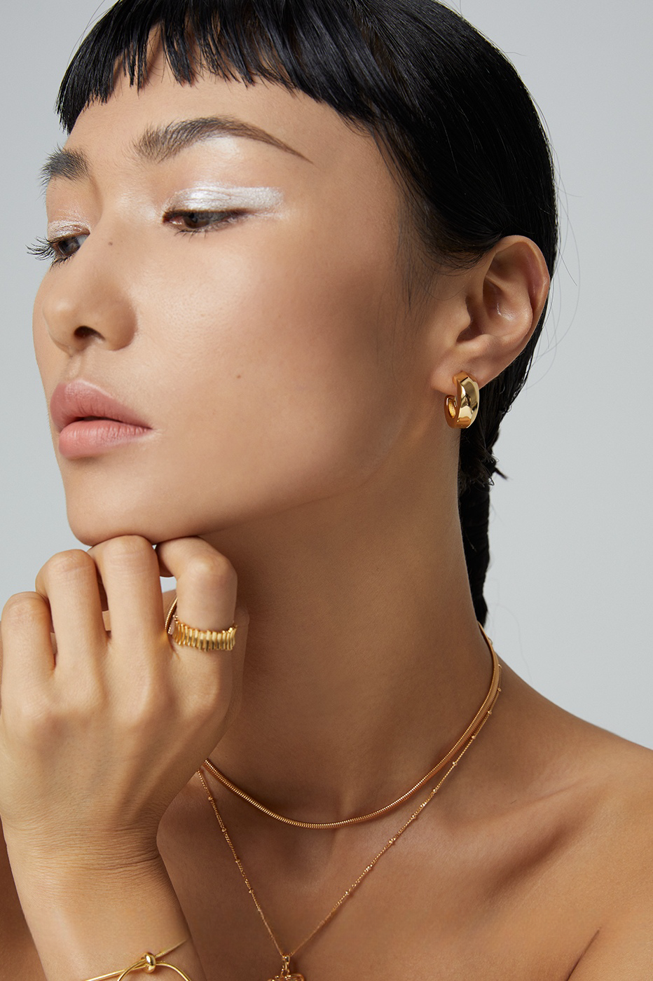 18K S925 sterling silver fashion personality atmosphere elegant senior series