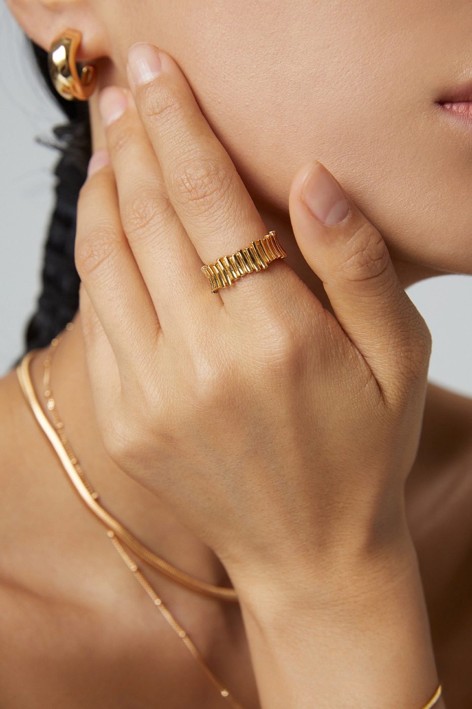 18K S925 sterling silver fashion personality atmosphere elegant senior series