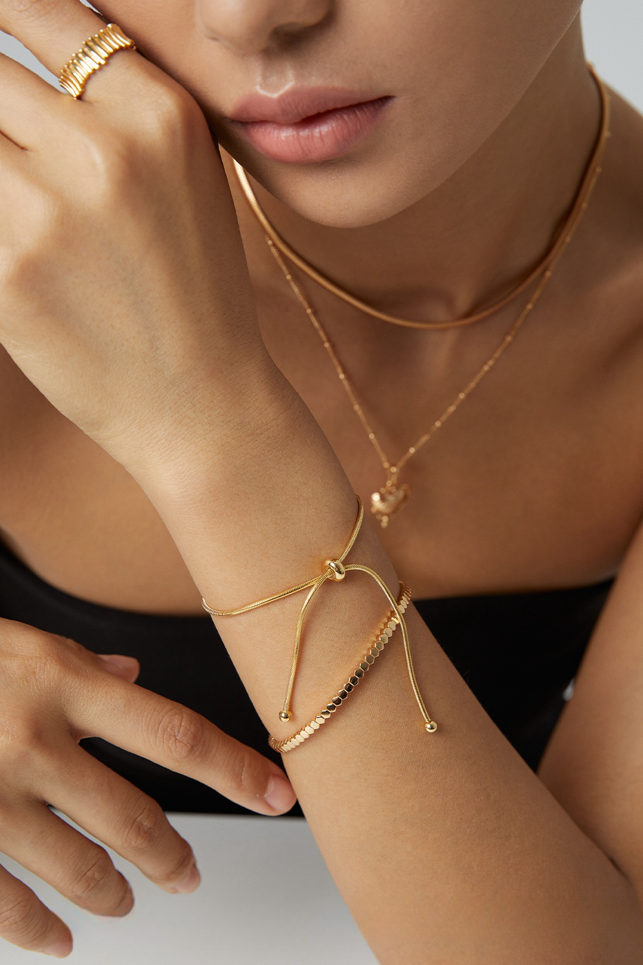 18K S925 sterling silver fashion personality atmosphere elegant senior series