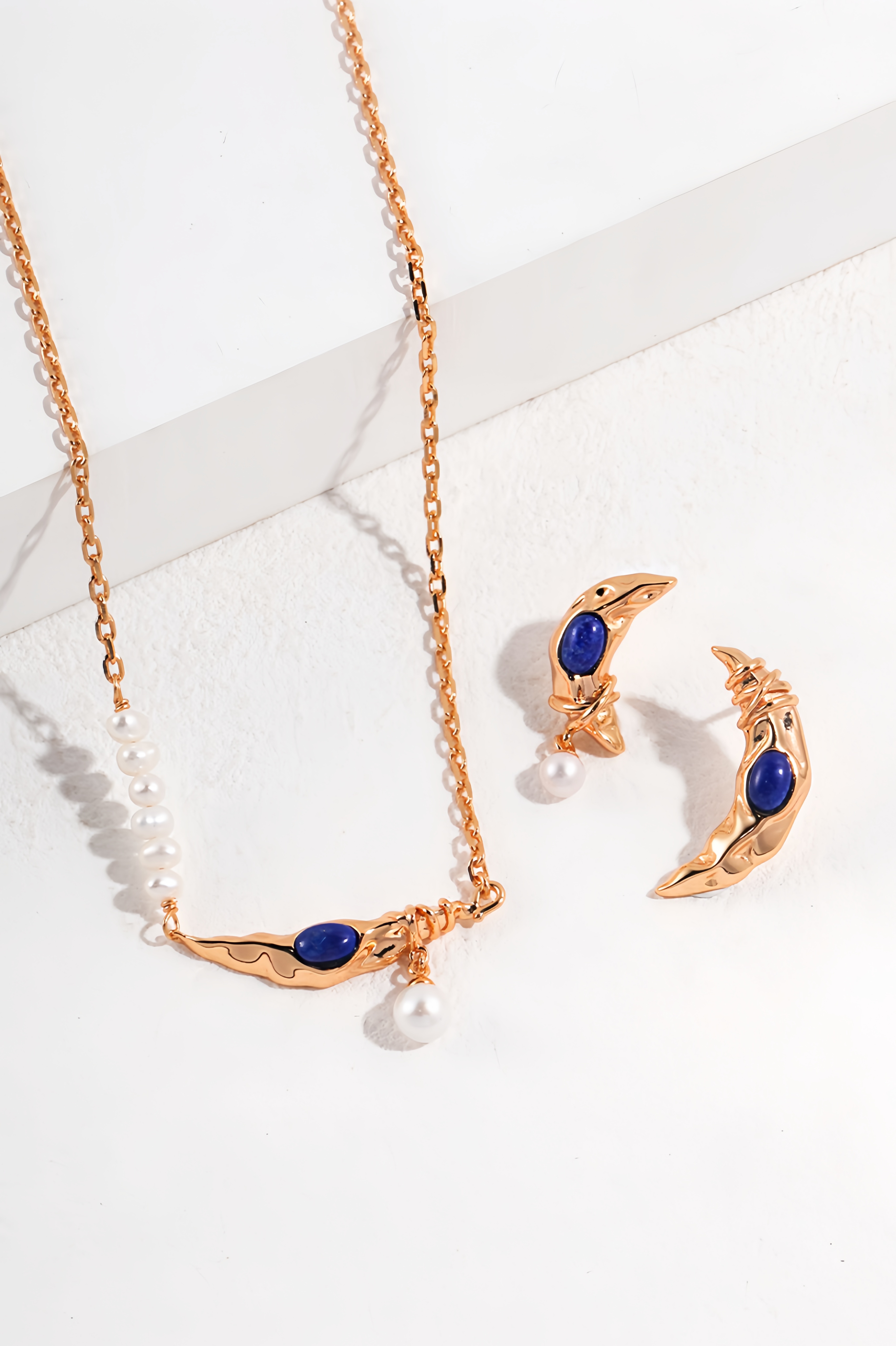 18k s925 sterling silver fashion high class elegant personality earrings necklace