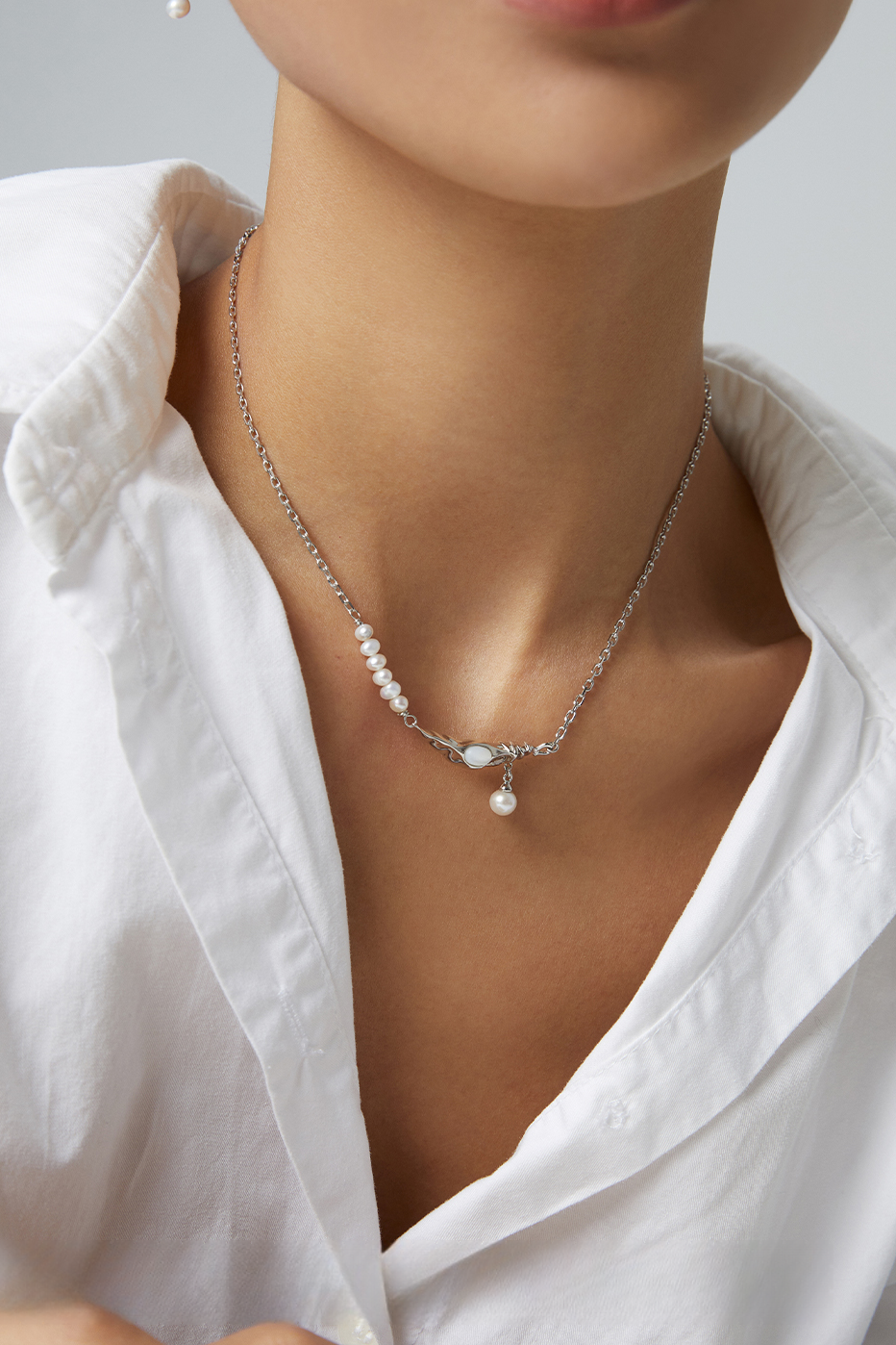 18k s925 sterling silver fashion high class elegant personality earrings necklace