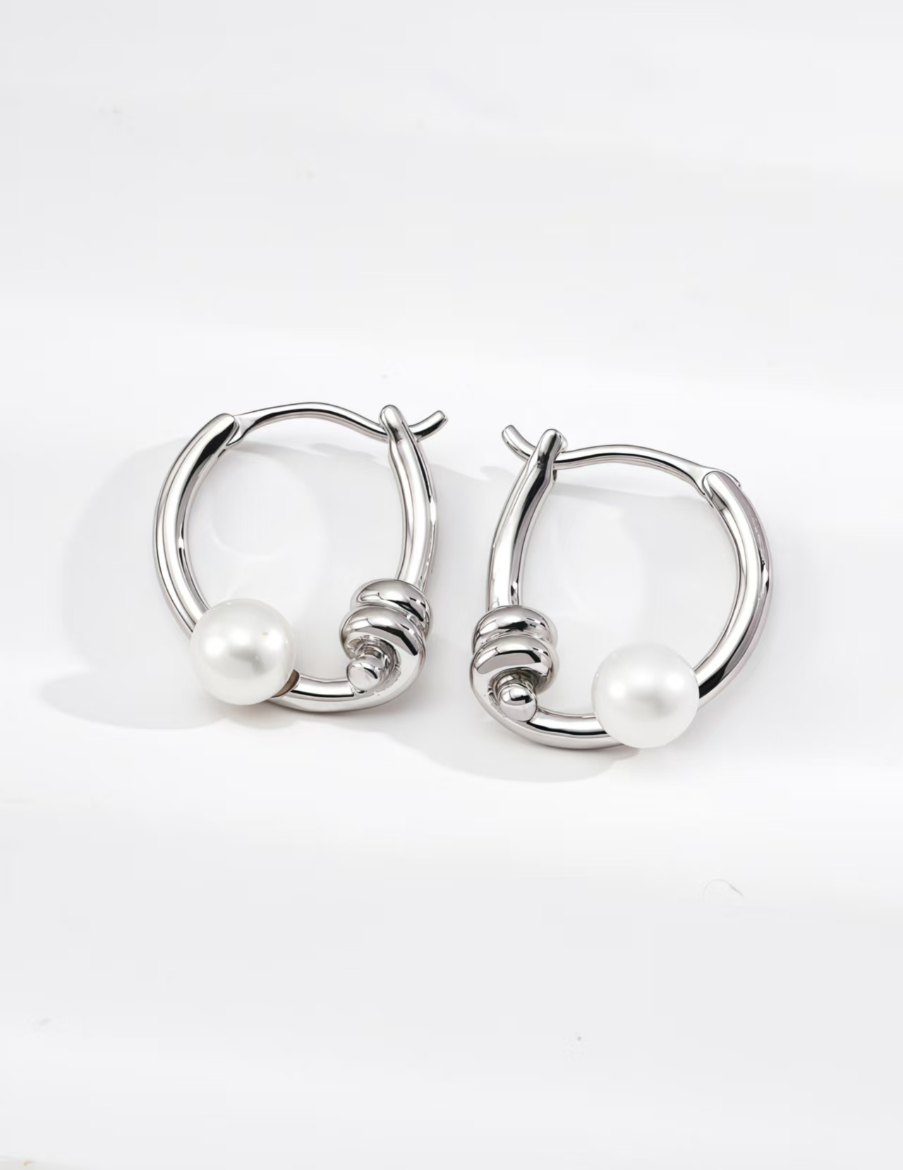 18K 925 sterling silver earrings for a stylish, versatile look