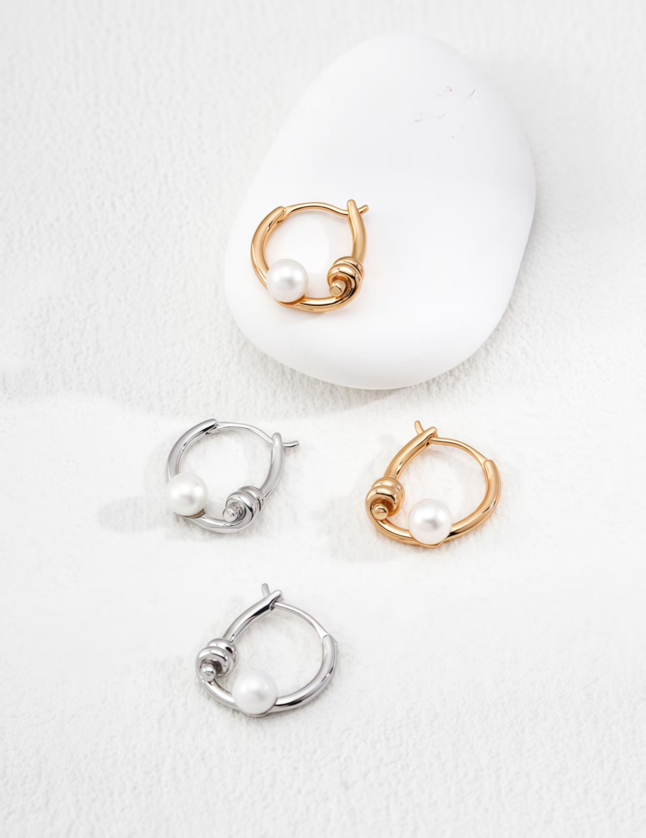 18K 925 sterling silver earrings for a stylish, versatile look