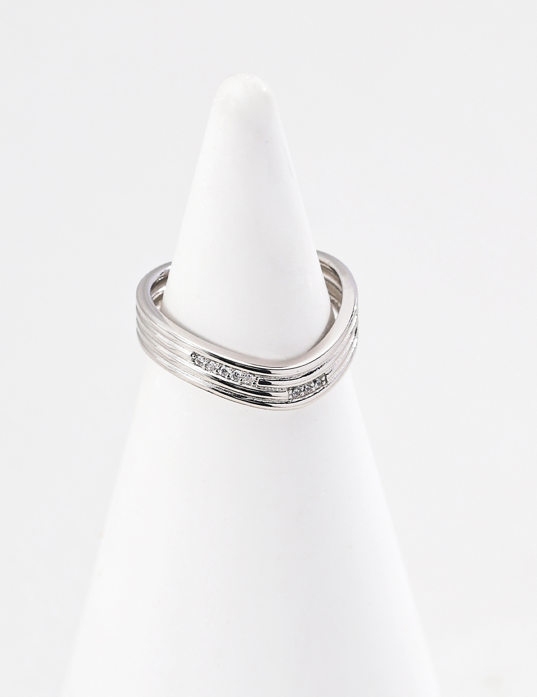 18K S925 sterling silver, stylish, simple, and versatile ring