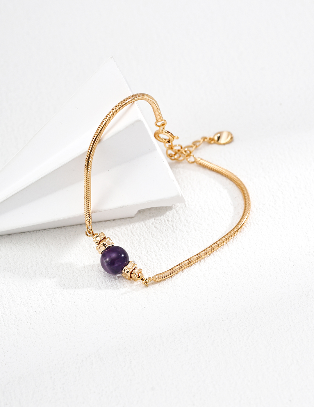 18K S925 sterling silver fashionable mysterious high-end amethyst bracelet