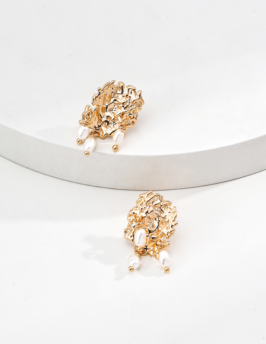 18K 925 sterling silver pearl earrings, elegant and simple, and elegant