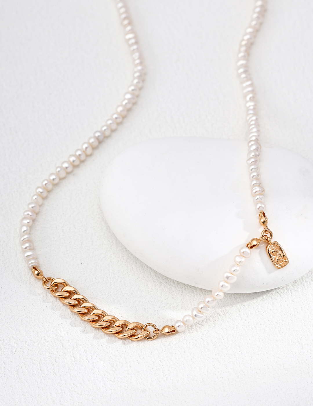 18K S925 Silver Stylish Natural Pearl Necklace