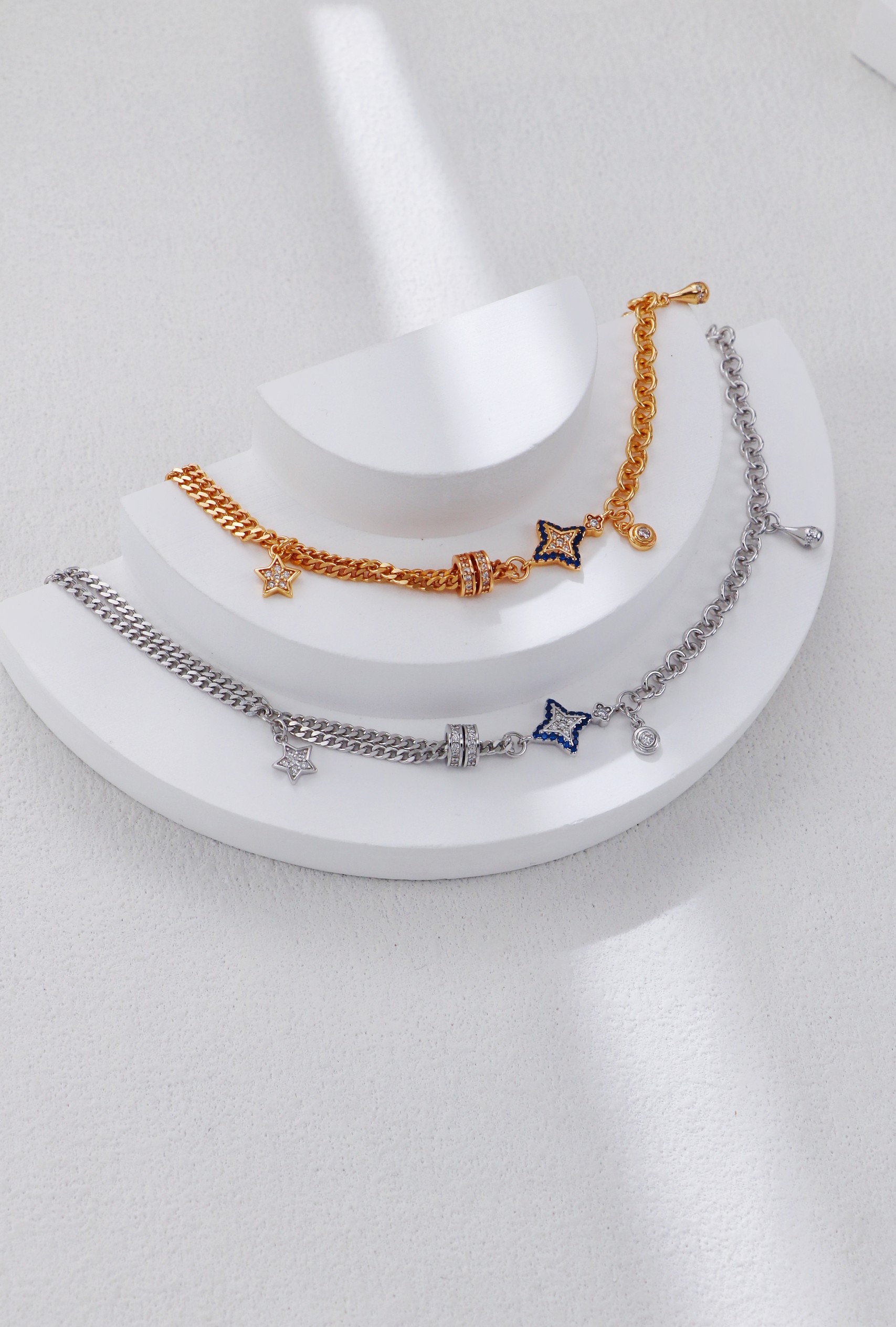 18K Gold S925 Silver Fashion Unique Zirconia Bracelet