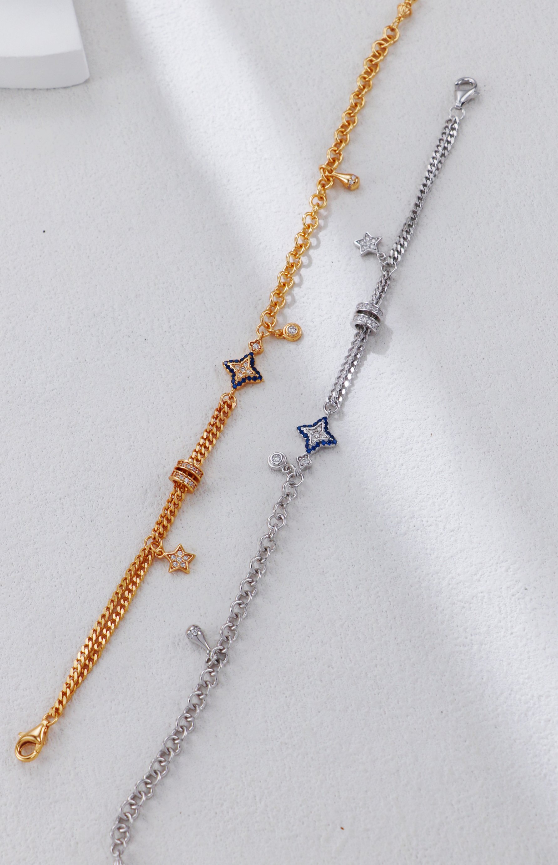 18K Gold S925 Silver Fashion Unique Zirconia Bracelet