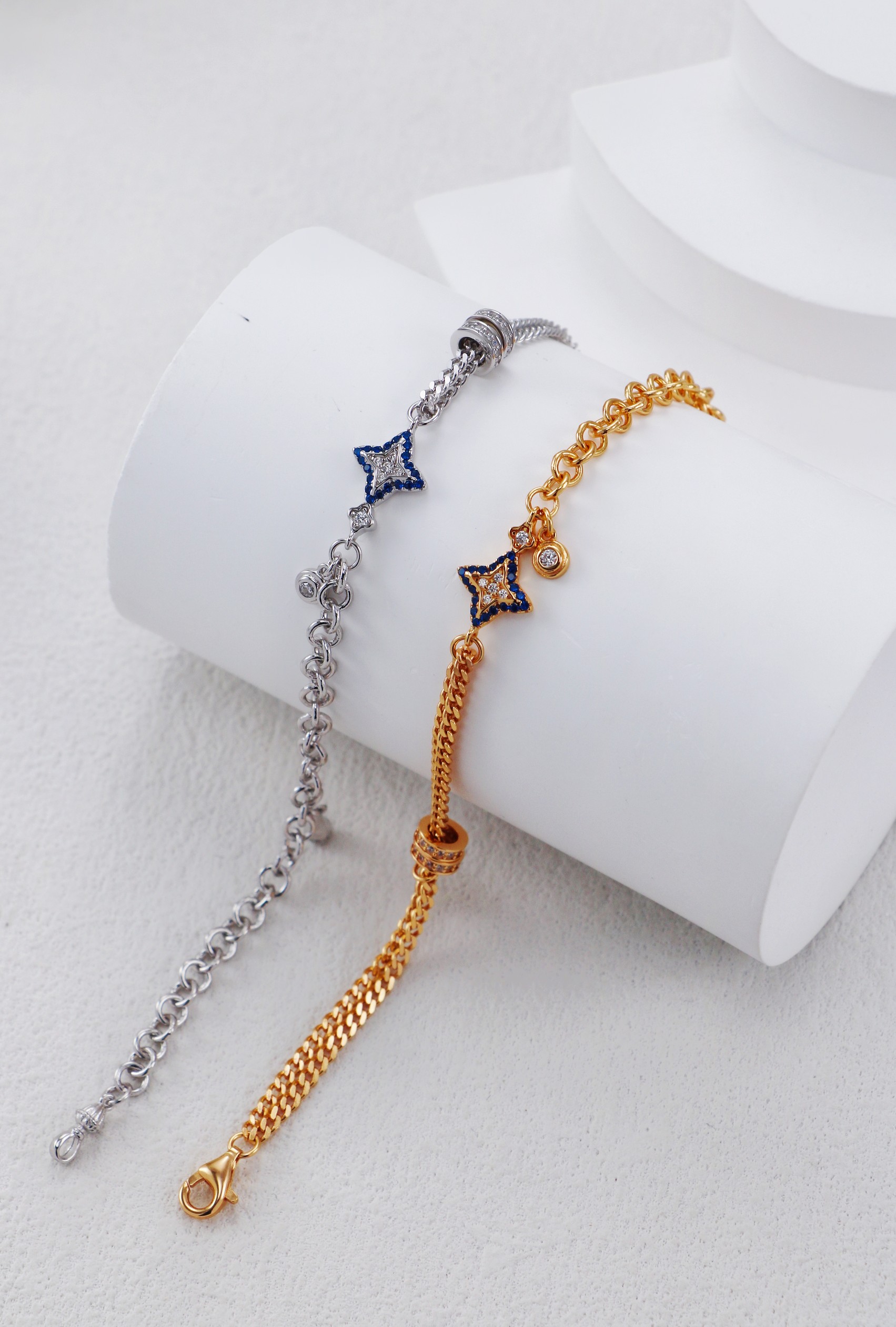 18K Gold S925 Silver Fashion Unique Zirconia Bracelet