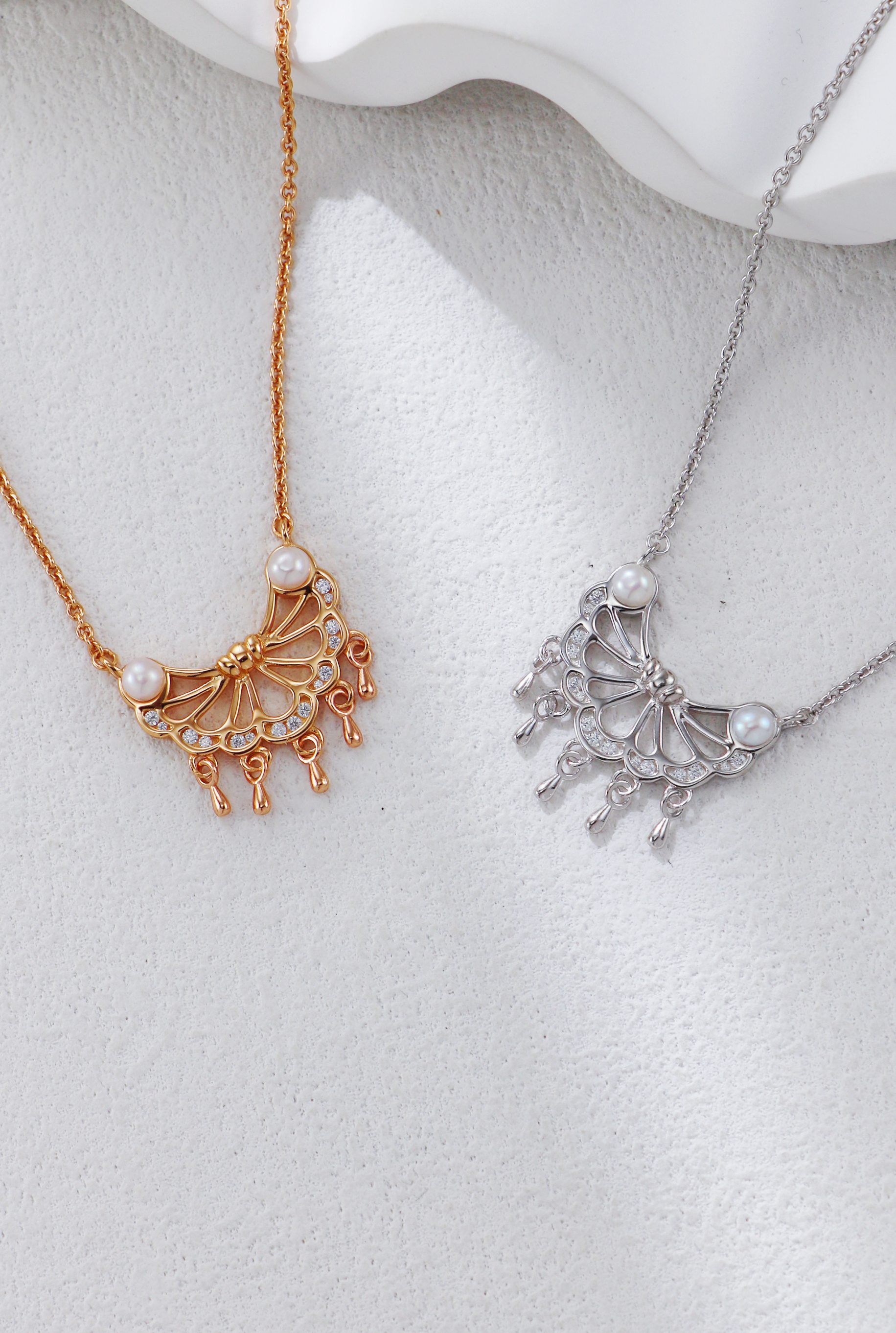 18K S925 Silver Fashionable, Exquisite, and Luxurious Lingyu Series Pearl Necklace