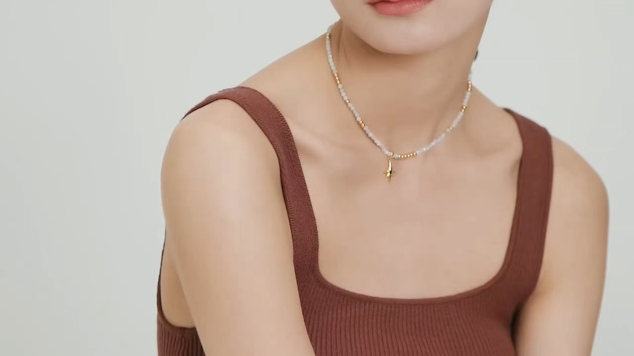 18K S95 Sterling Silver Fashion Exquisite Premium Feeling Bracelet Necklace