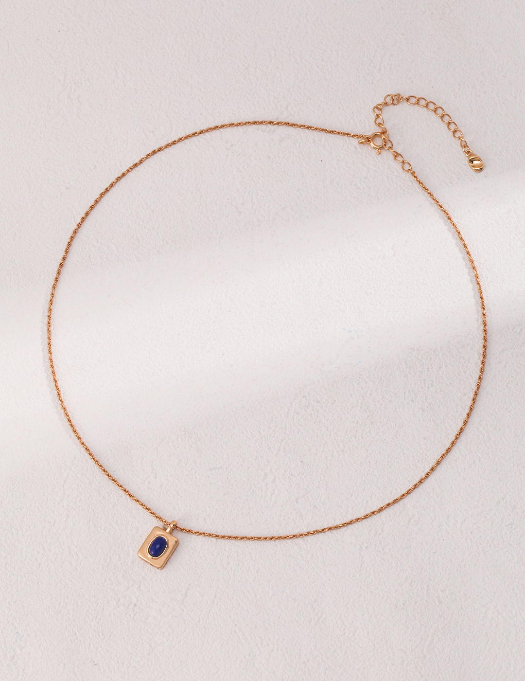 18K 925 Sterling Silver Stylish Lapis Lazuli Pearl Necklace