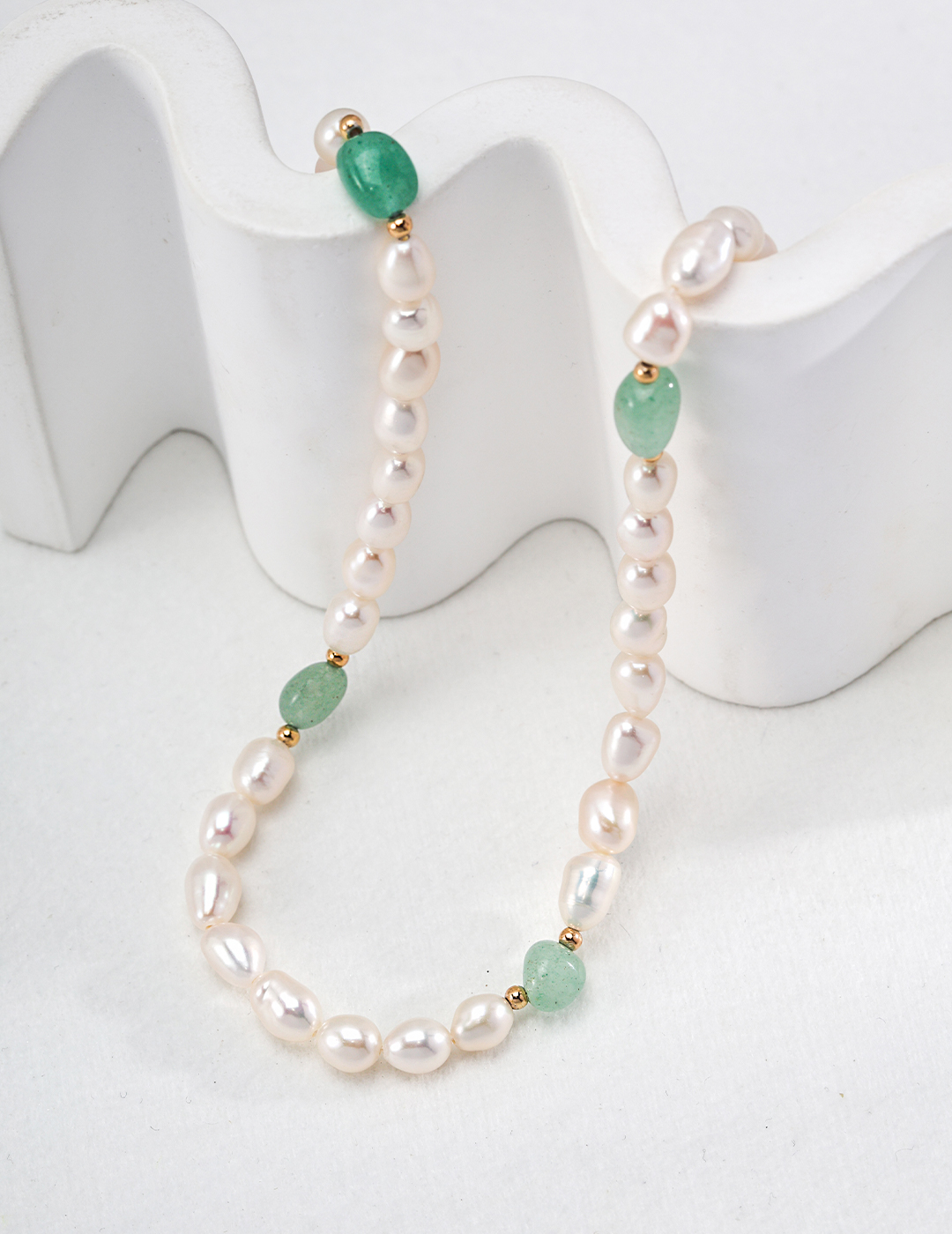 18K S925 Sterling Silver Elegant and Stylish Natural Pearl Necklace