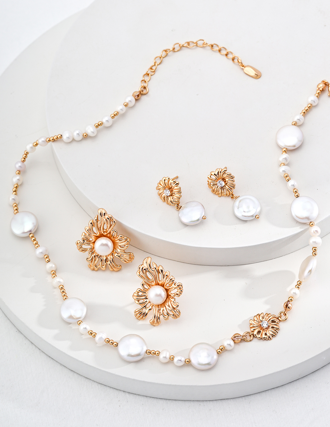 18K S925 Sterling Silver Fashion Elegant Premium Pearl Series