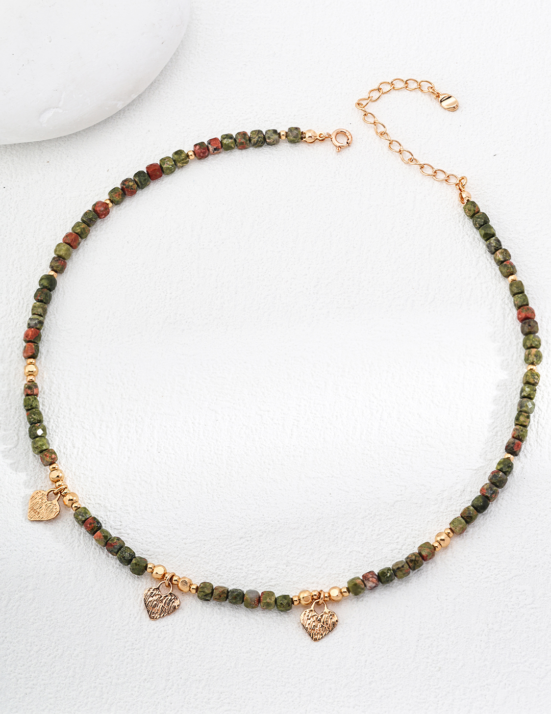 18K S925 Sterling Silver Vintage-Style Shoushan Stone Necklace