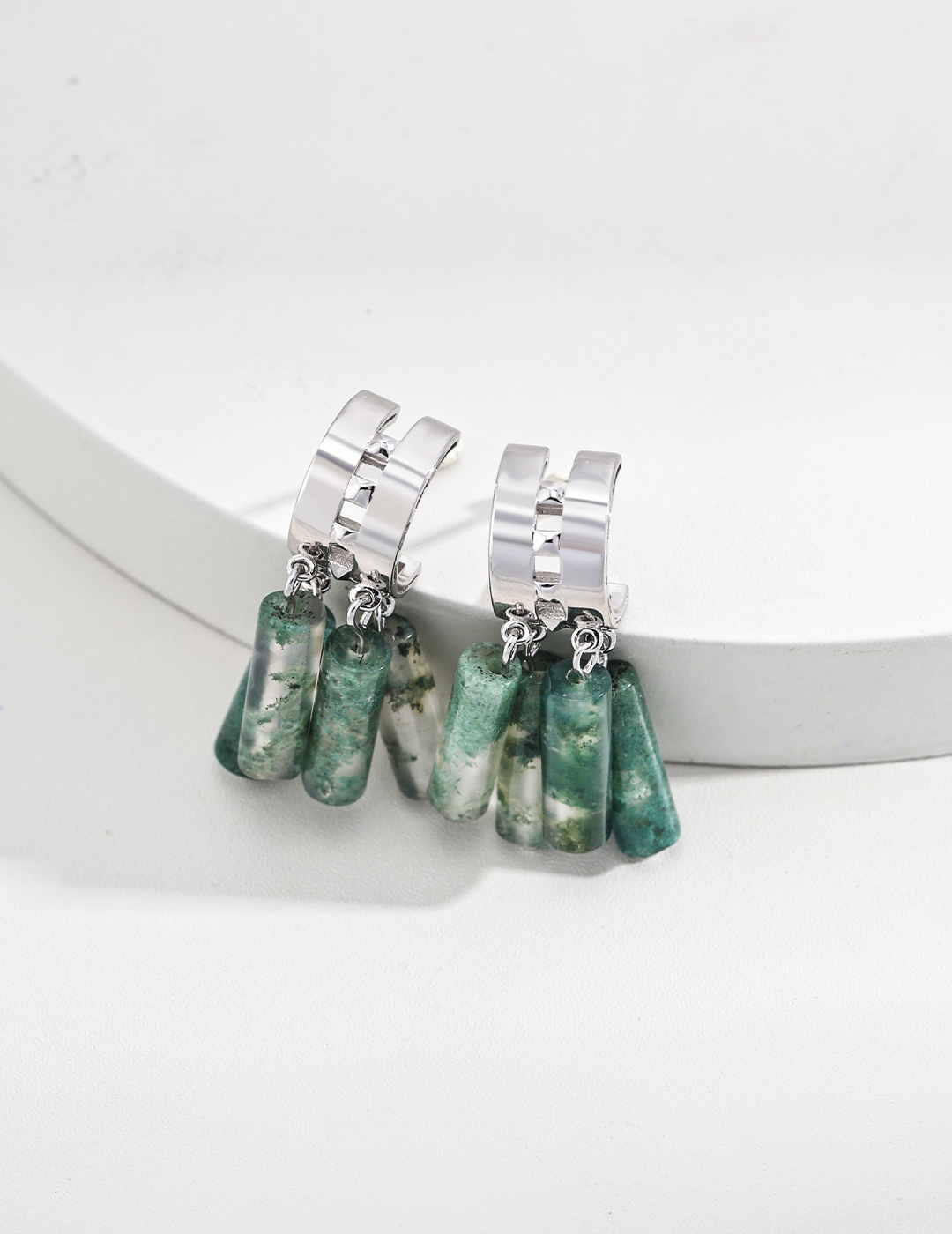 8K S925 Silver Fashionable New Chinese Style Agate Earrings