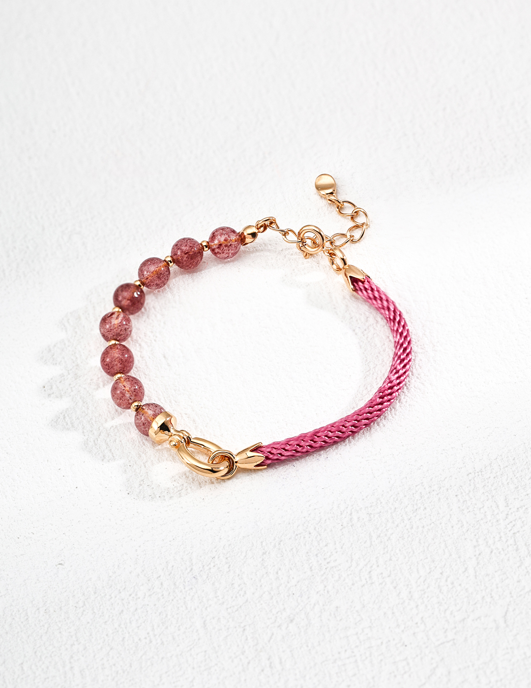 18K Gold & S925 Silver Fashionable Simple Crystal Bracelet