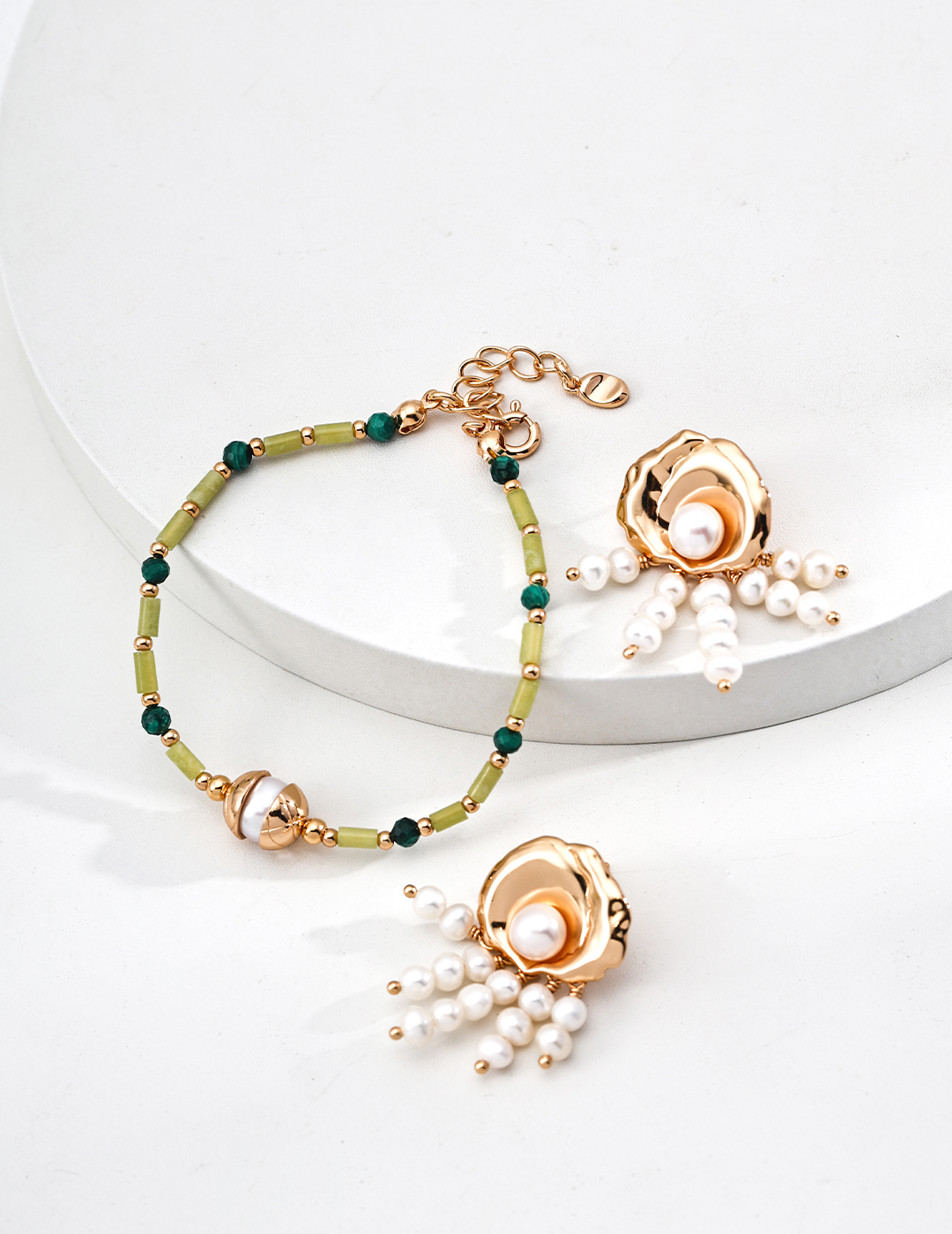 18K S925 Silver Vintage Fashion Elegant Romantic Natural Pearl Earrings