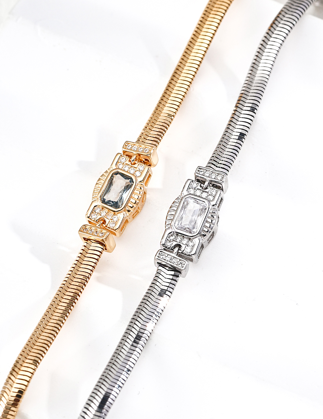 18K S925 Sterling Silver Fashionable High-End Zirconia Bracelet