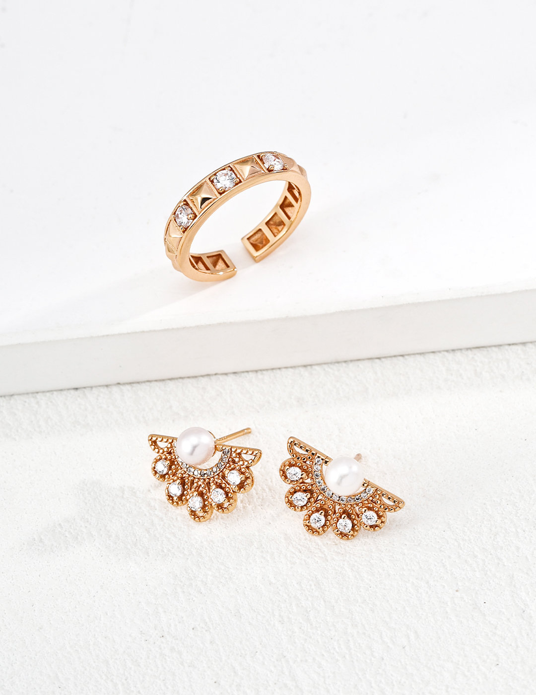 18K S925 Sterling Silver Fashion Zirconia Ring