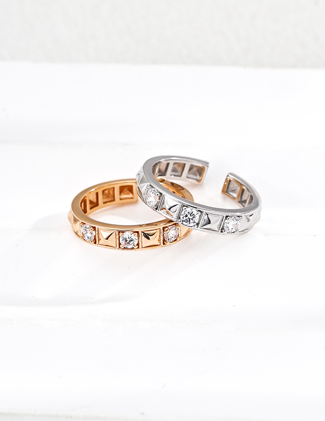 18K S925 Sterling Silver Fashion Zirconia Ring